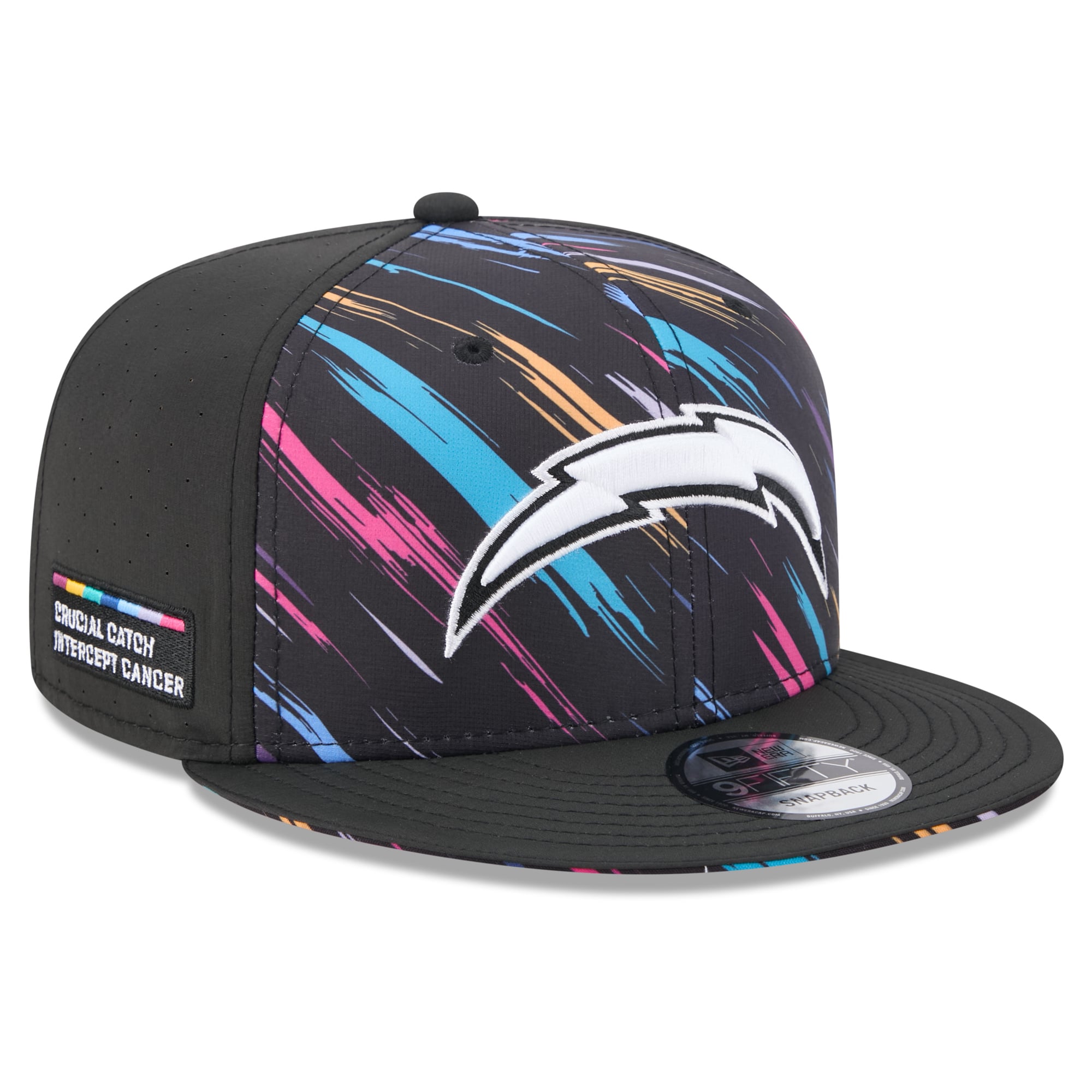 Casquette snapback New Era noire Los Angeles Chargers 2026 NFL Crucial Catch 9FIFTY pour homme