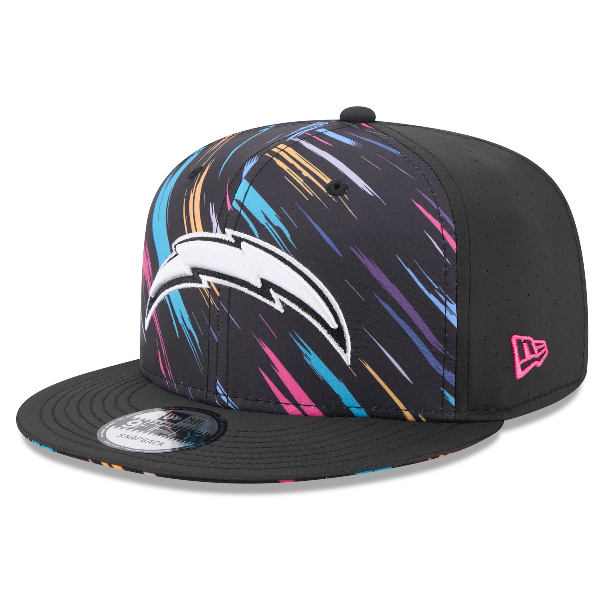 Casquette snapback New Era noire Los Angeles Chargers 2026 NFL Crucial Catch 9FIFTY pour homme