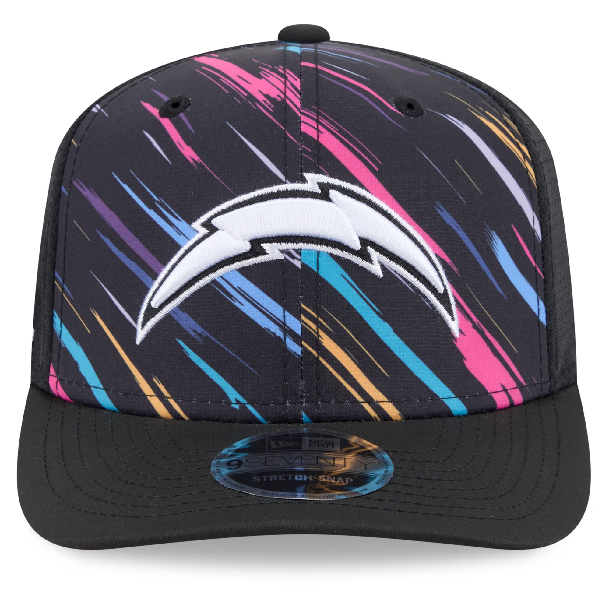 Men's New Era Black Los Angeles Chargers 2026 NFL Crucial Catch 9SEVENTY Adjustable Trucker Hat