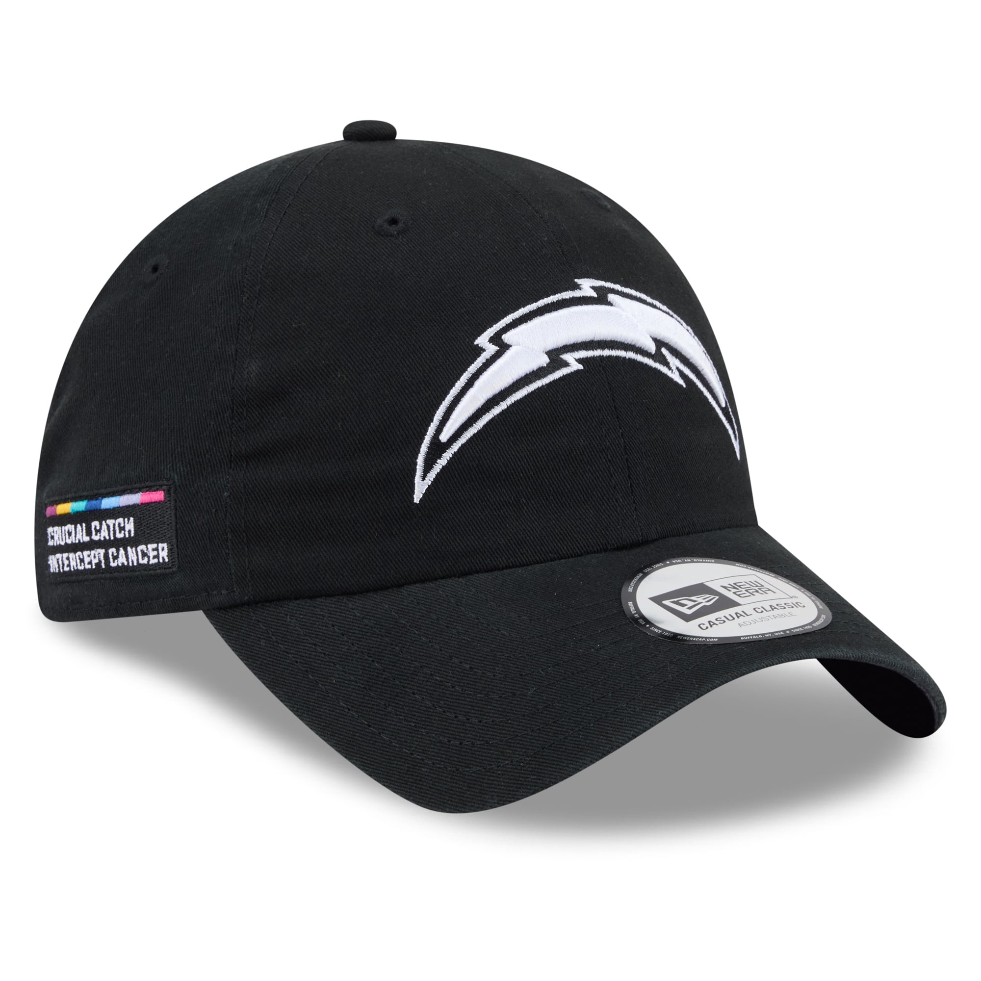 Men's New Era Black Los Angeles Chargers 2026 NFL Crucial Catch Casual Classic Adjustable Hat