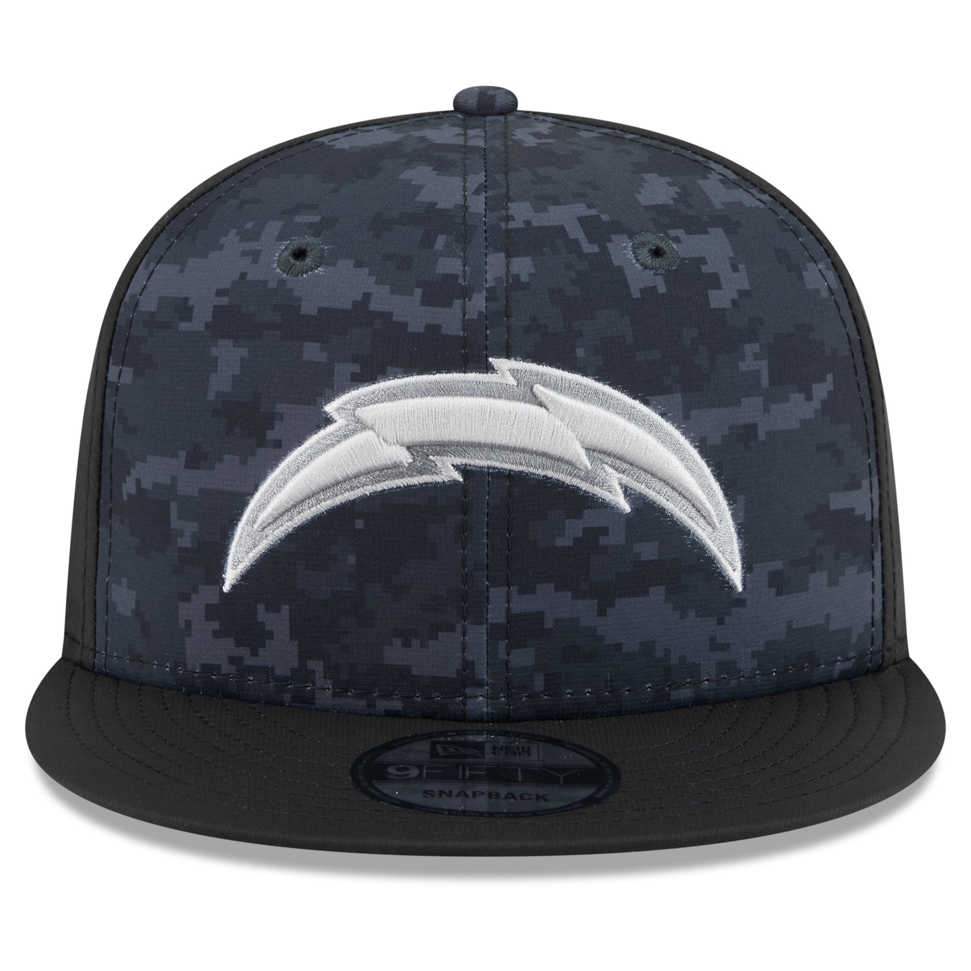 Casquette snapback New Era noire pour homme Los Angeles Chargers 2026 Salute To Service 9FIFTY