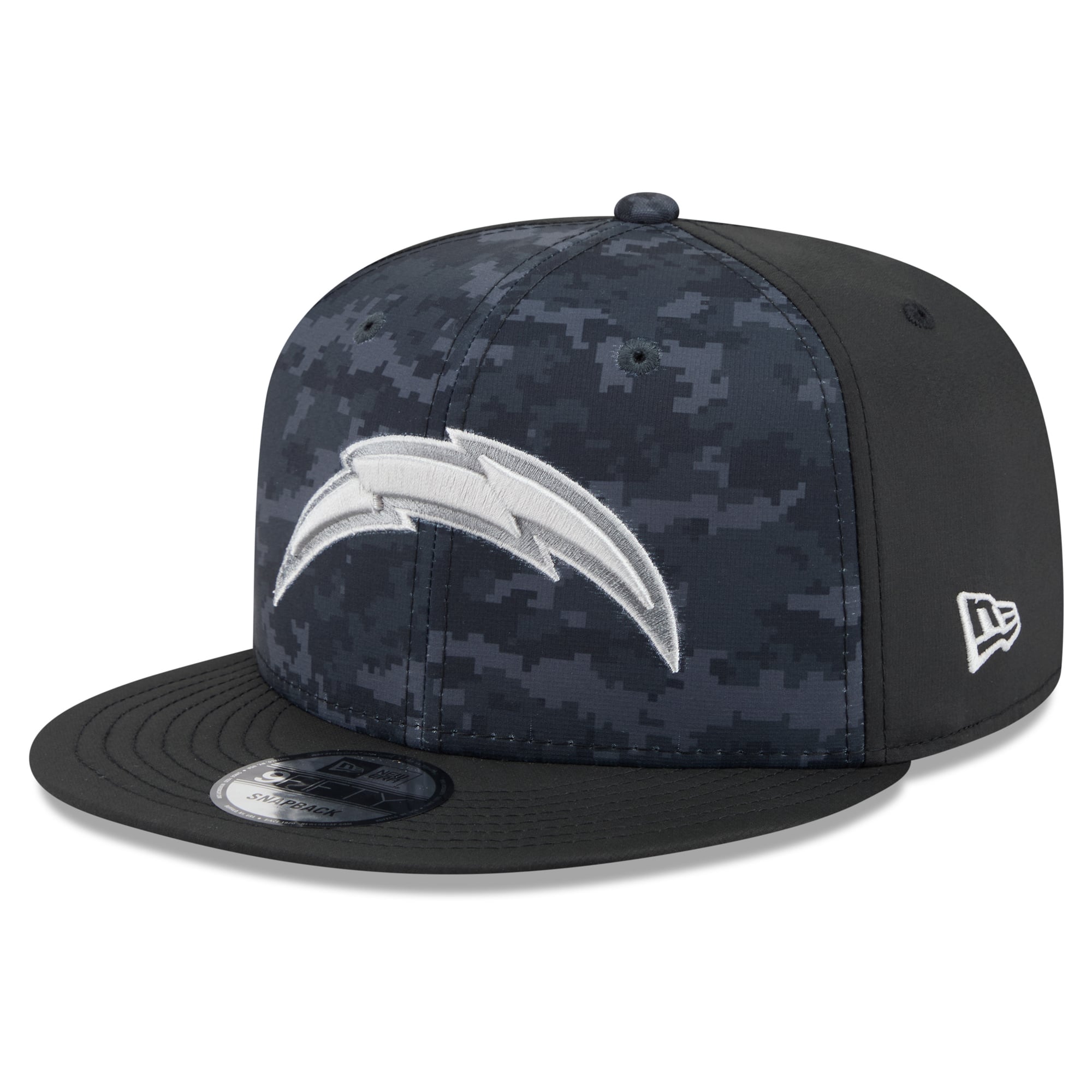 Casquette snapback New Era noire pour homme Los Angeles Chargers 2026 Salute To Service 9FIFTY