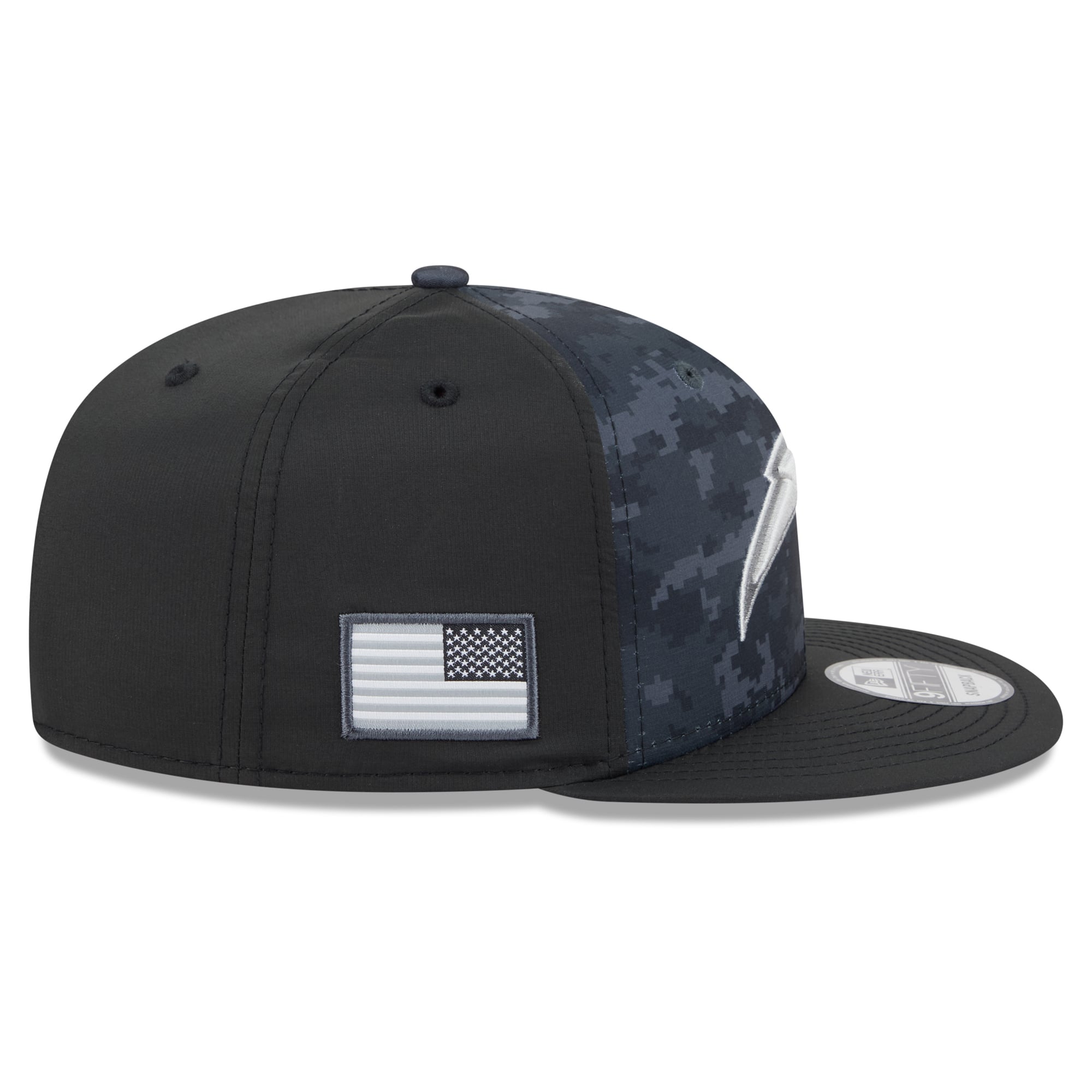 Casquette snapback New Era noire pour homme Los Angeles Chargers 2026 Salute To Service 9FIFTY