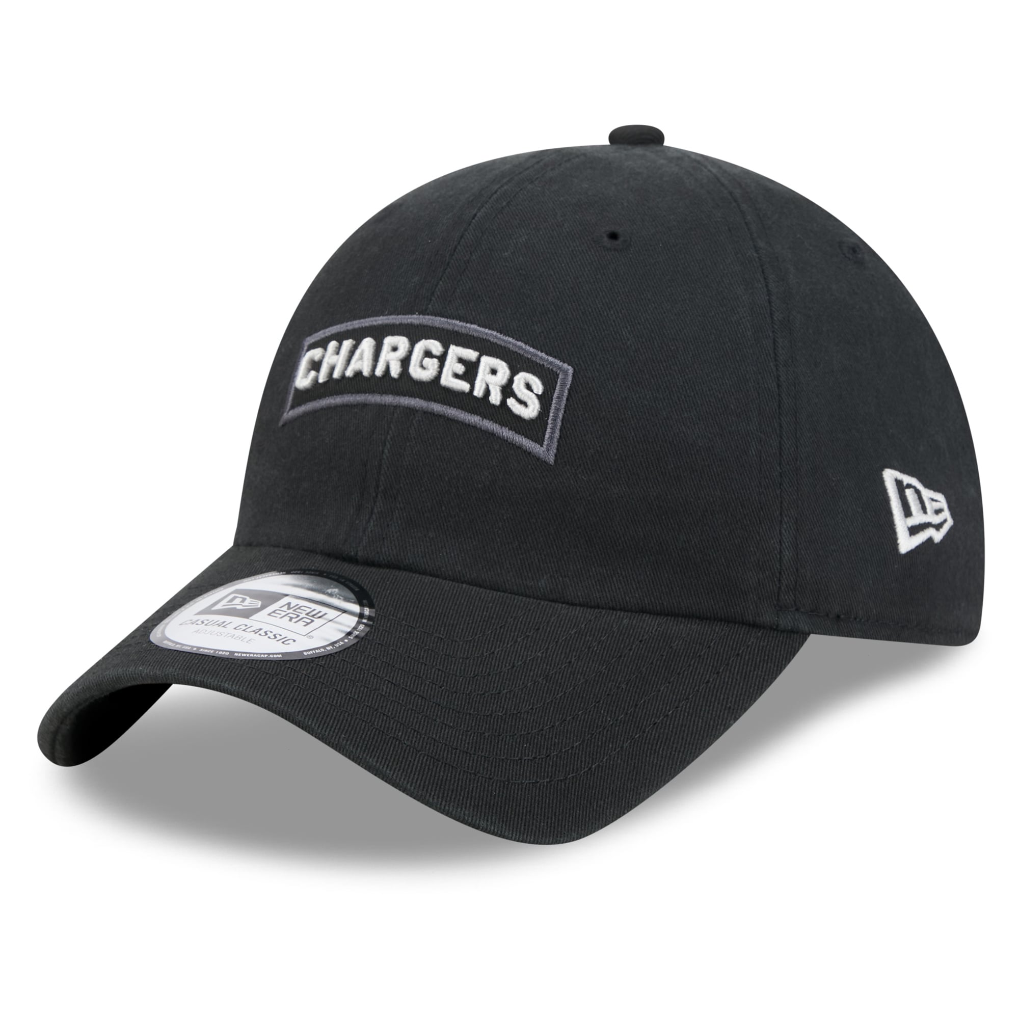 Casquette New Era noire pour homme Los Angeles Chargers 2026 Salute To Service, style classique décontracté et ajustable