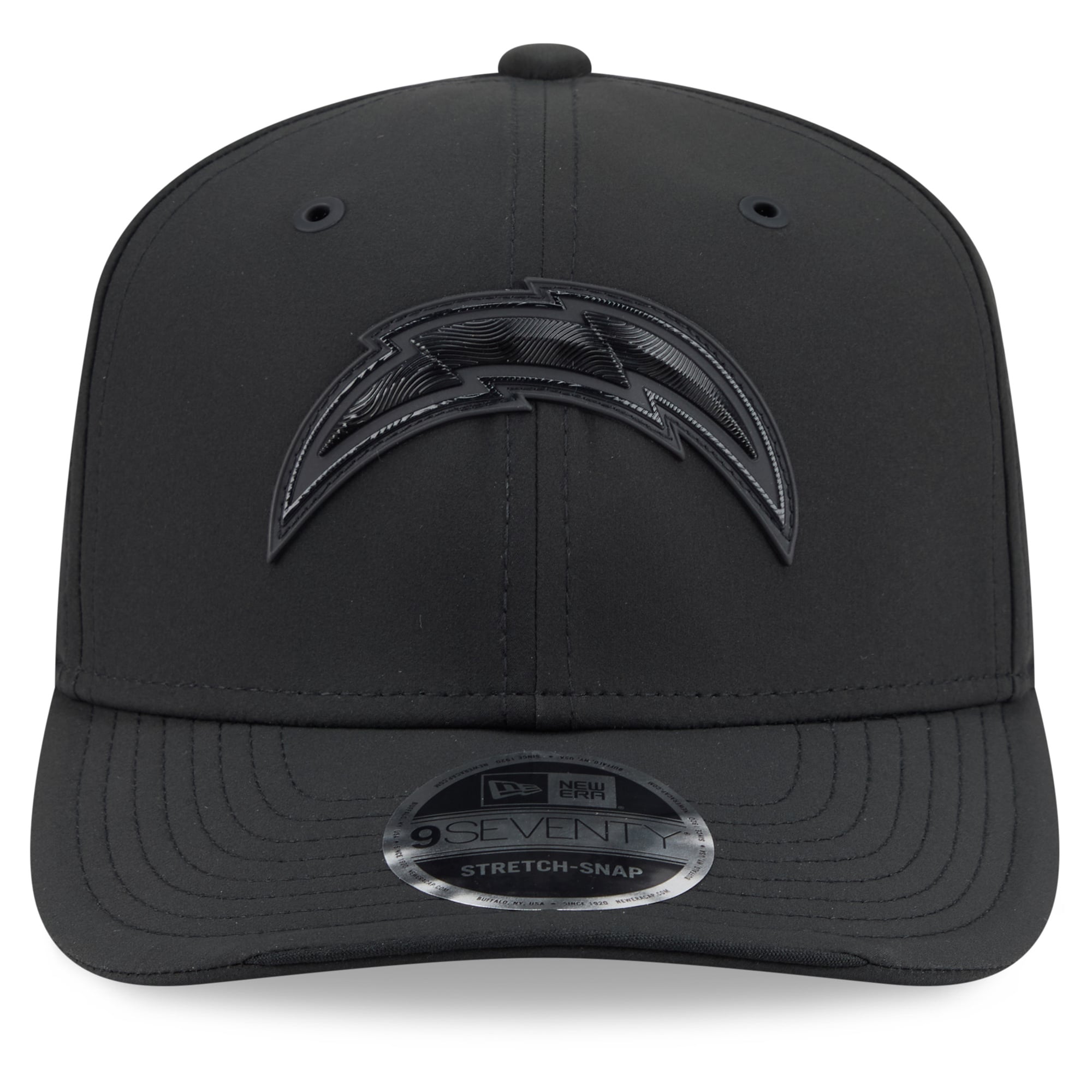 Casquette ajustable New Era noire Los Angeles Chargers 2026 Sideline 9SEVENTY pour homme