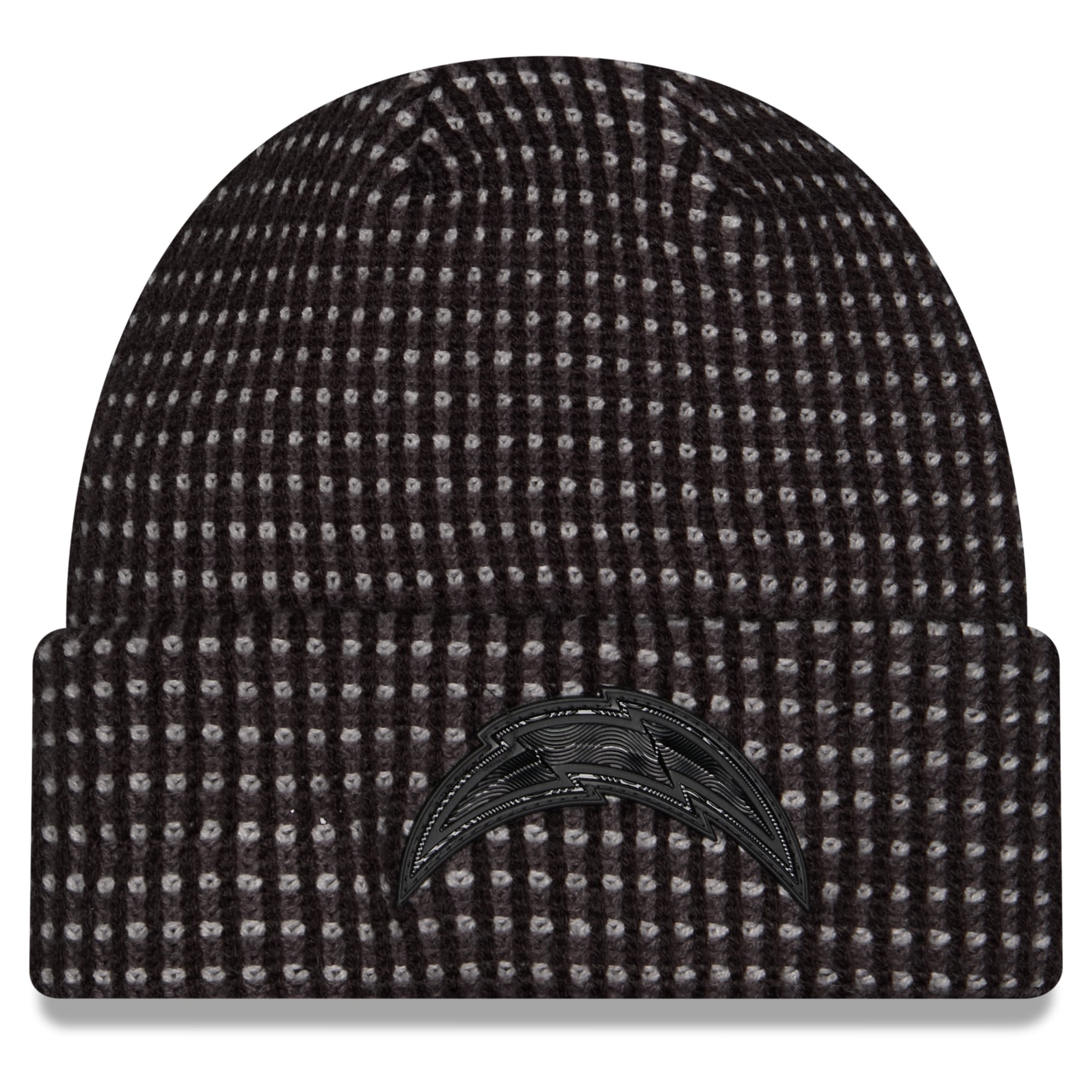 Bonnet à revers New Era noir pour homme, Los Angeles Chargers 2026, idéal pour les temps froids.