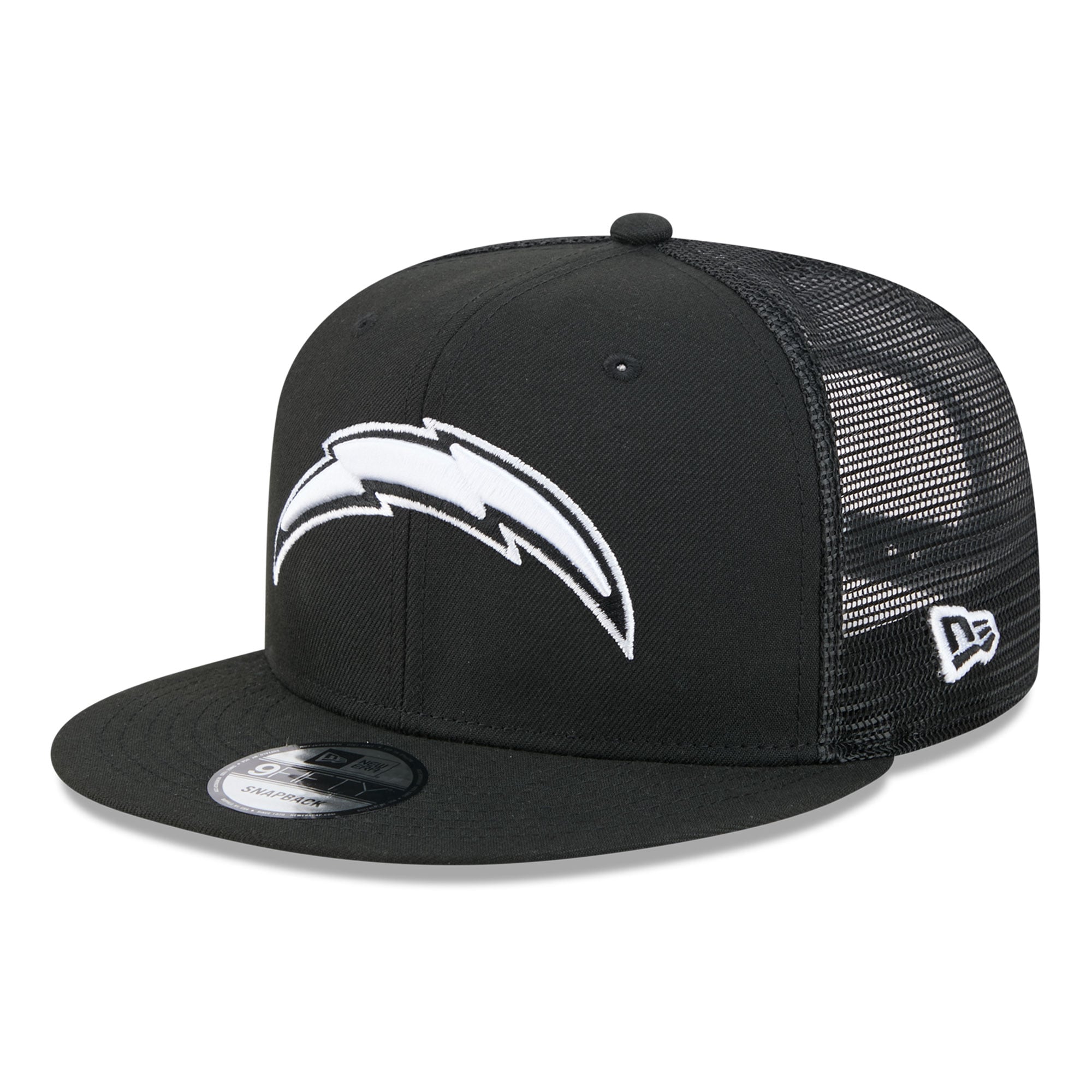 Casquette trucker New Era 9FIFTY noire et blanche Los Angeles Chargers pour homme