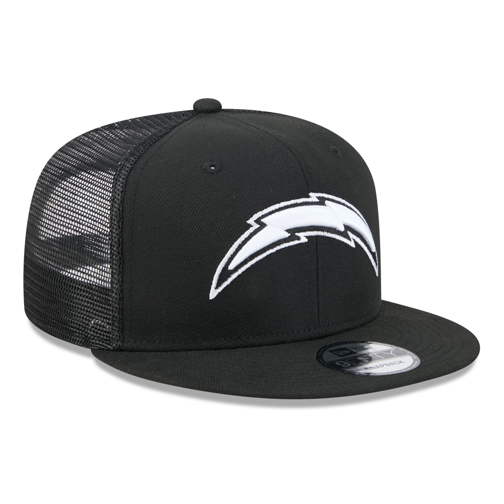 Casquette trucker New Era 9FIFTY noire et blanche Los Angeles Chargers pour homme