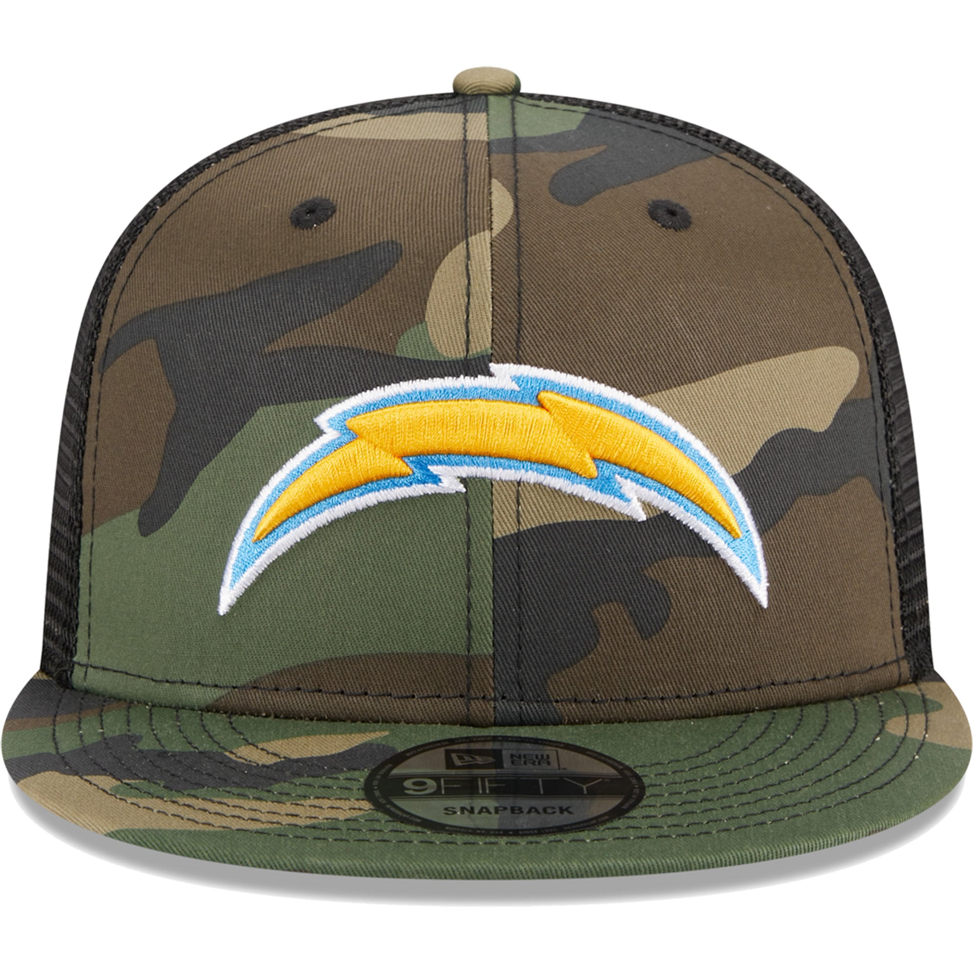 Casquette New Era Camo Los Angeles Chargers Main Trucker 9FIFTY Snapback pour homme
