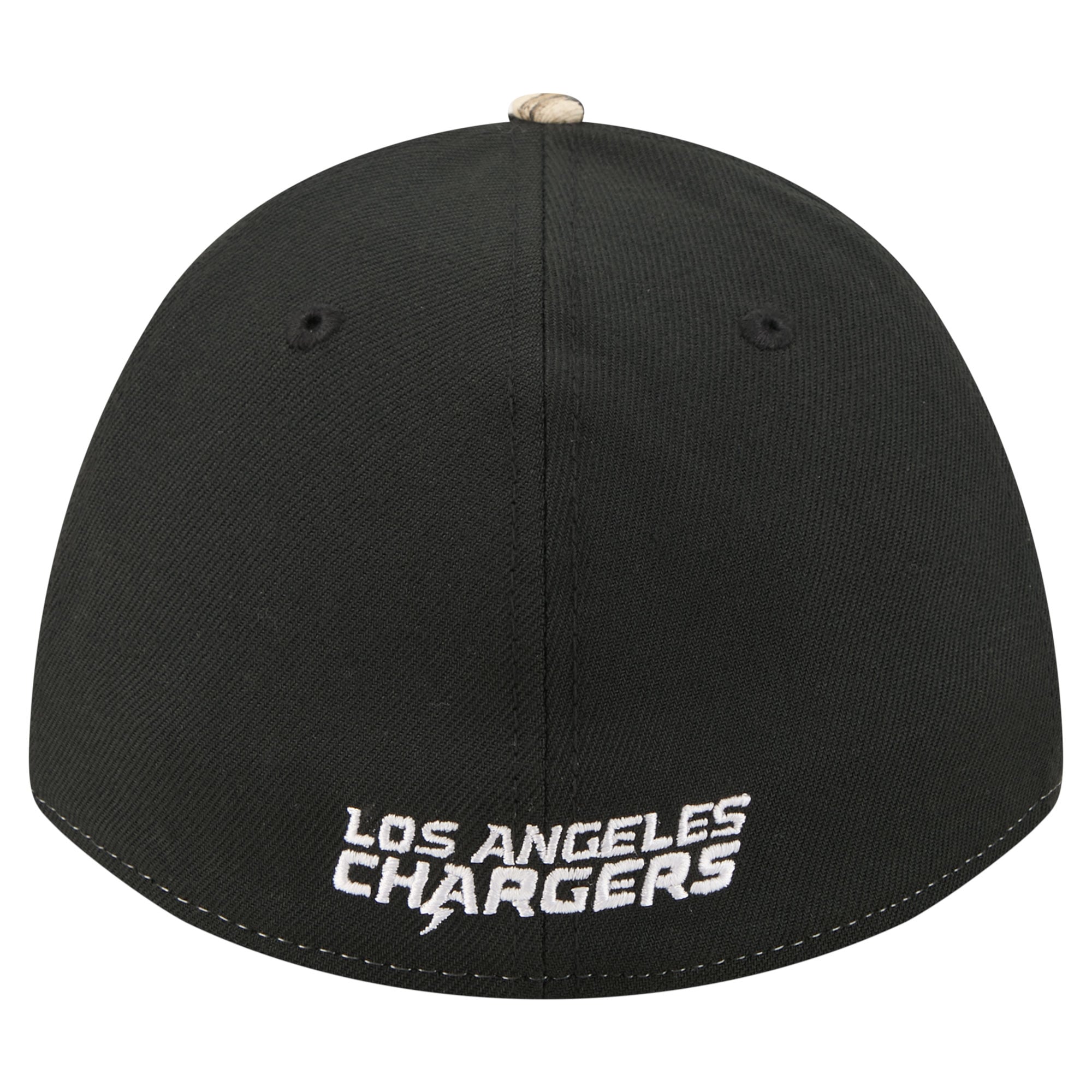 Men's New Era Camo/Black Los Angeles Chargers Team Collection RealTree 39THIRTY M-Crown A-Frame Flex Hat