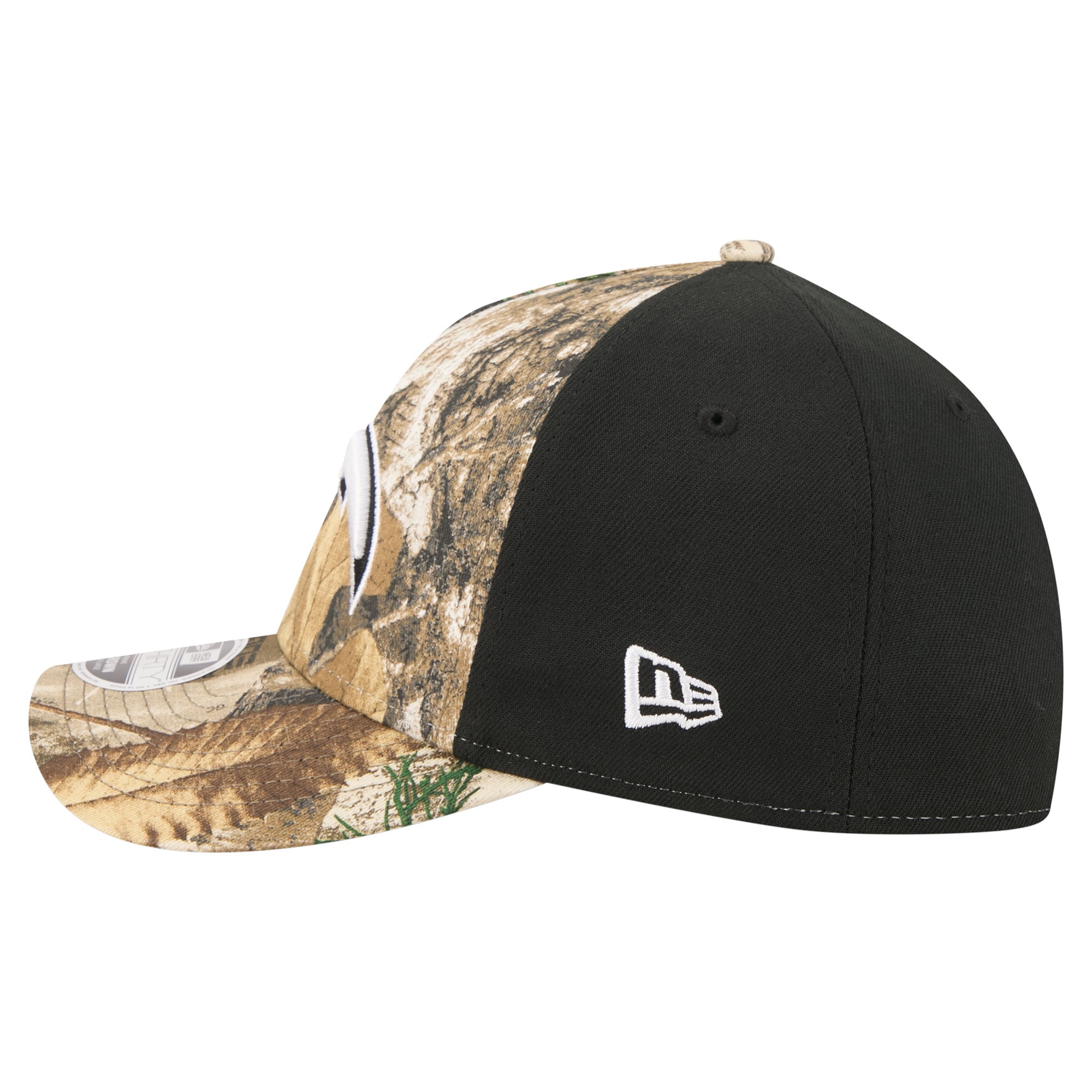 Men's New Era Camo/Black Los Angeles Chargers Team Collection RealTree 39THIRTY M-Crown A-Frame Flex Hat