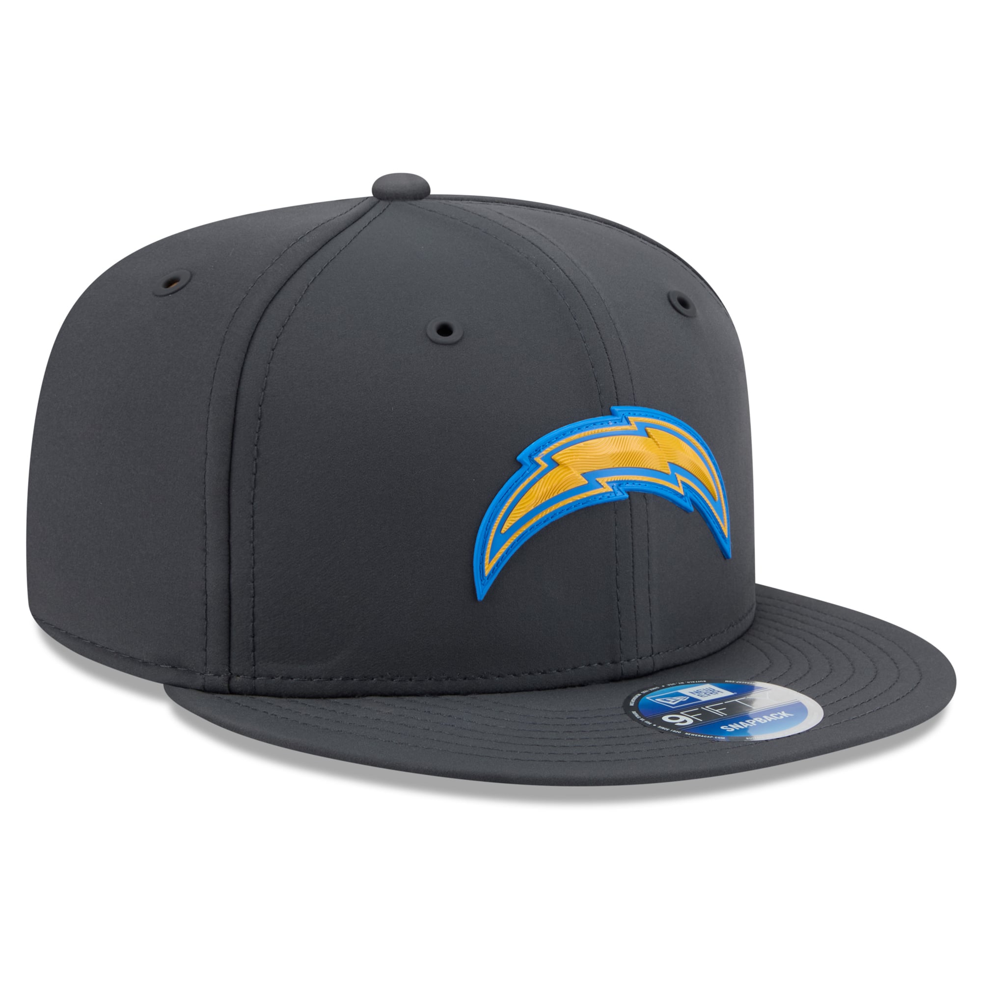 Casquette snapback New Era 9FIFTY pour homme, couleur anthracite, Los Angeles Chargers, édition spéciale 2026, idéale pour les temps froids.