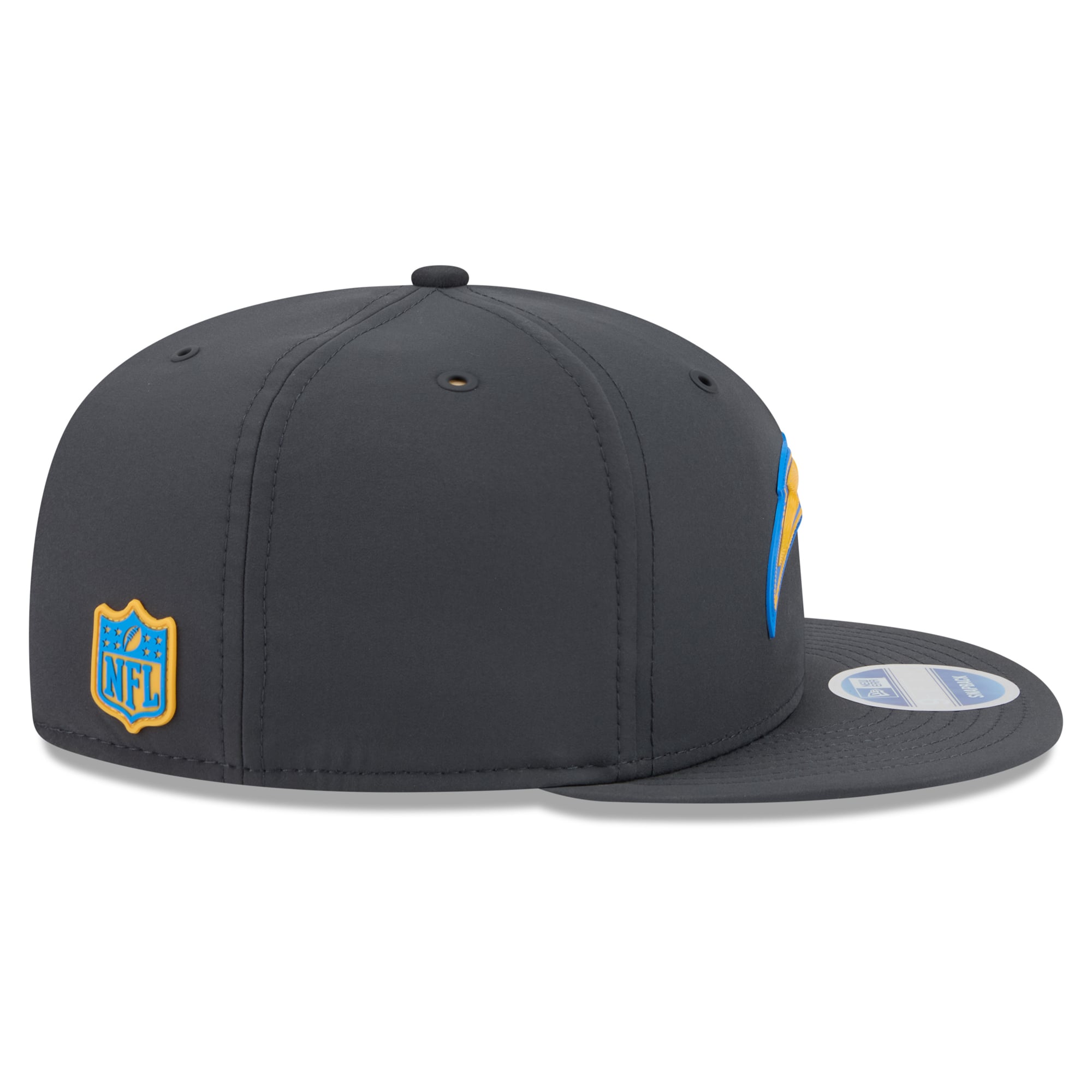 Casquette snapback New Era 9FIFTY pour homme, couleur anthracite, Los Angeles Chargers, édition spéciale 2026, idéale pour les temps froids.
