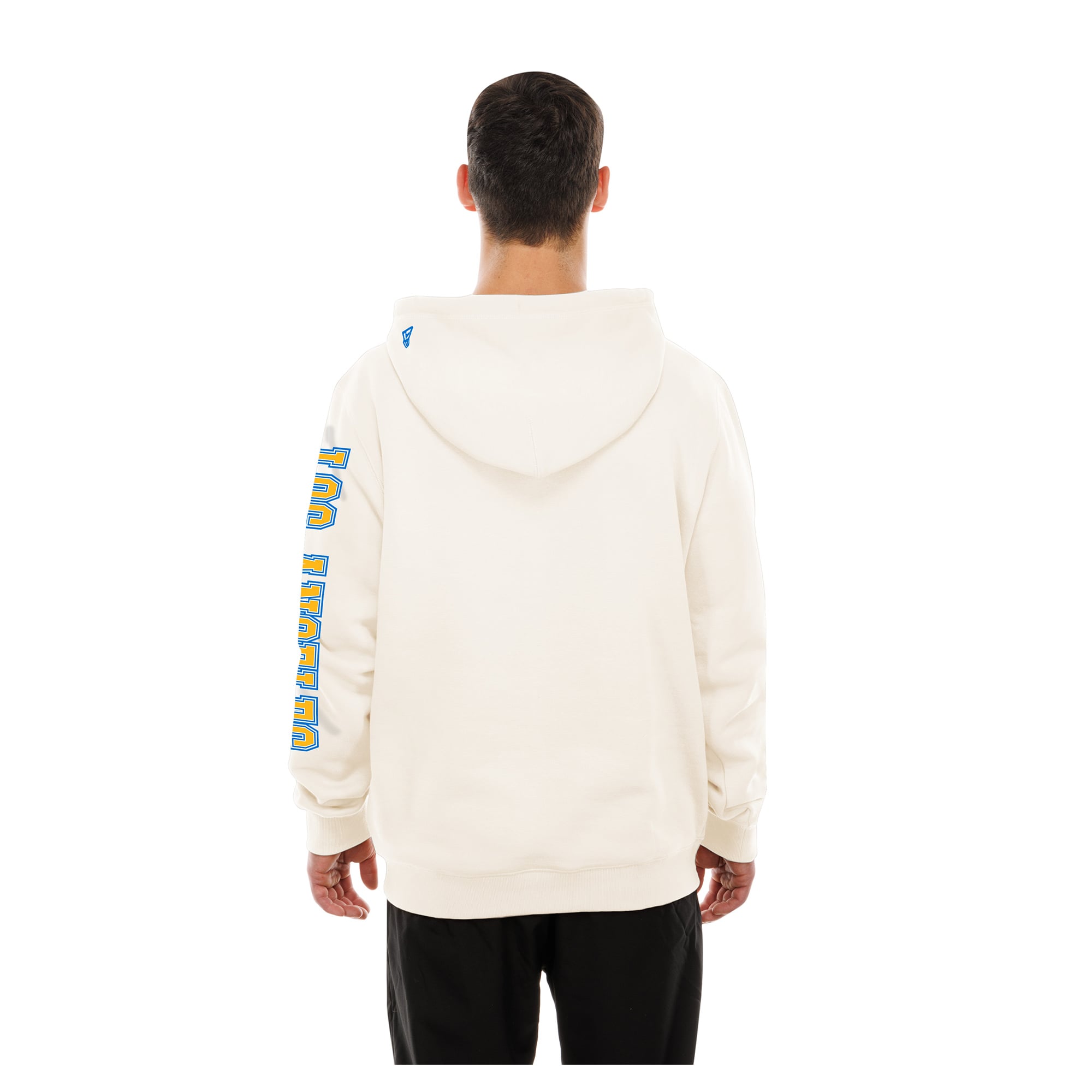 Men's New Era Cream Los Angeles Chargers Dune Dust Hoodie