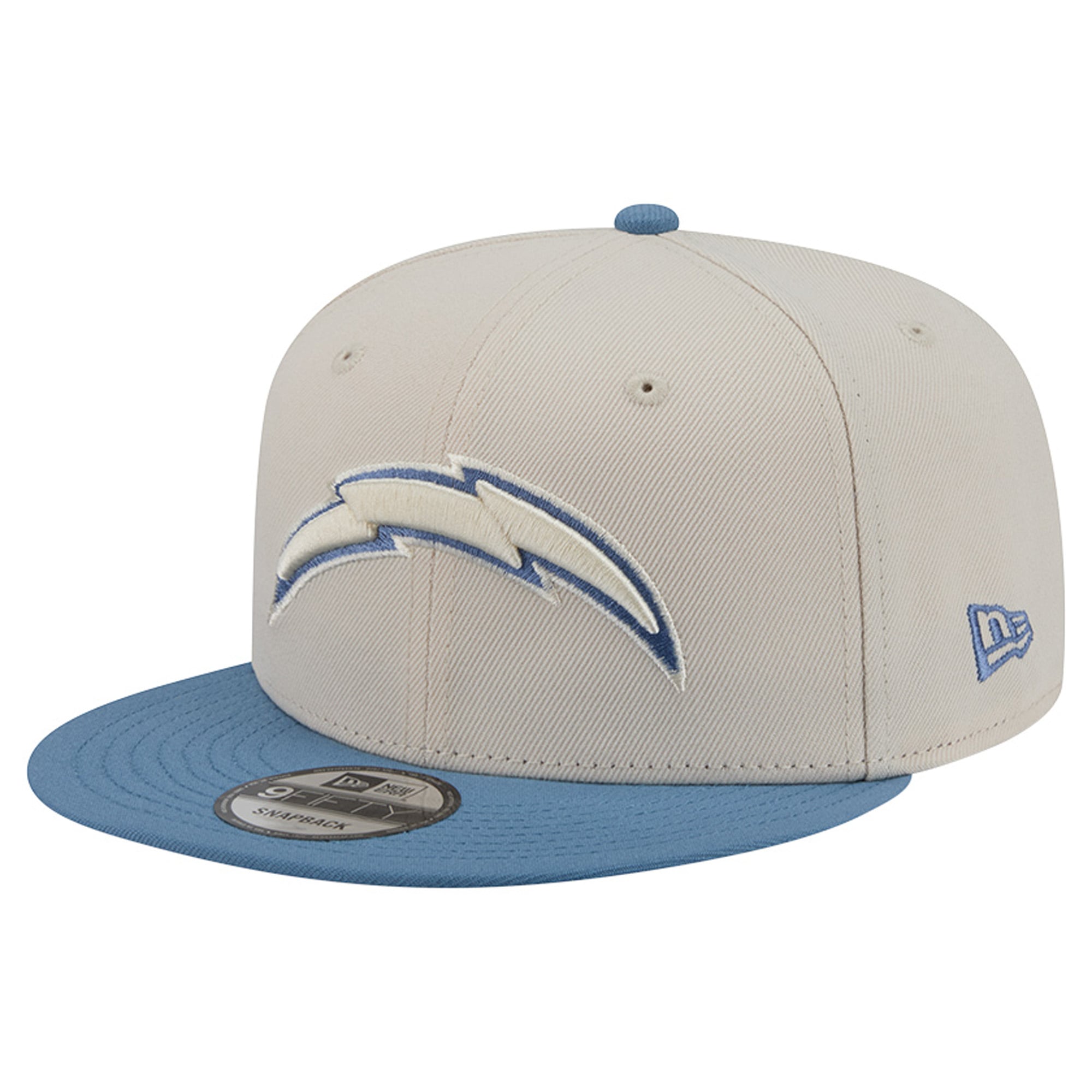 Casquette snapback New Era 9FIFTY bicolore crème/bleue Los Angeles Chargers pour homme