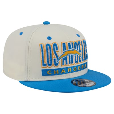 Los Angeles Chargers New Era Classic 9FIFTY Snapback Hat - Cream/Powder Blue