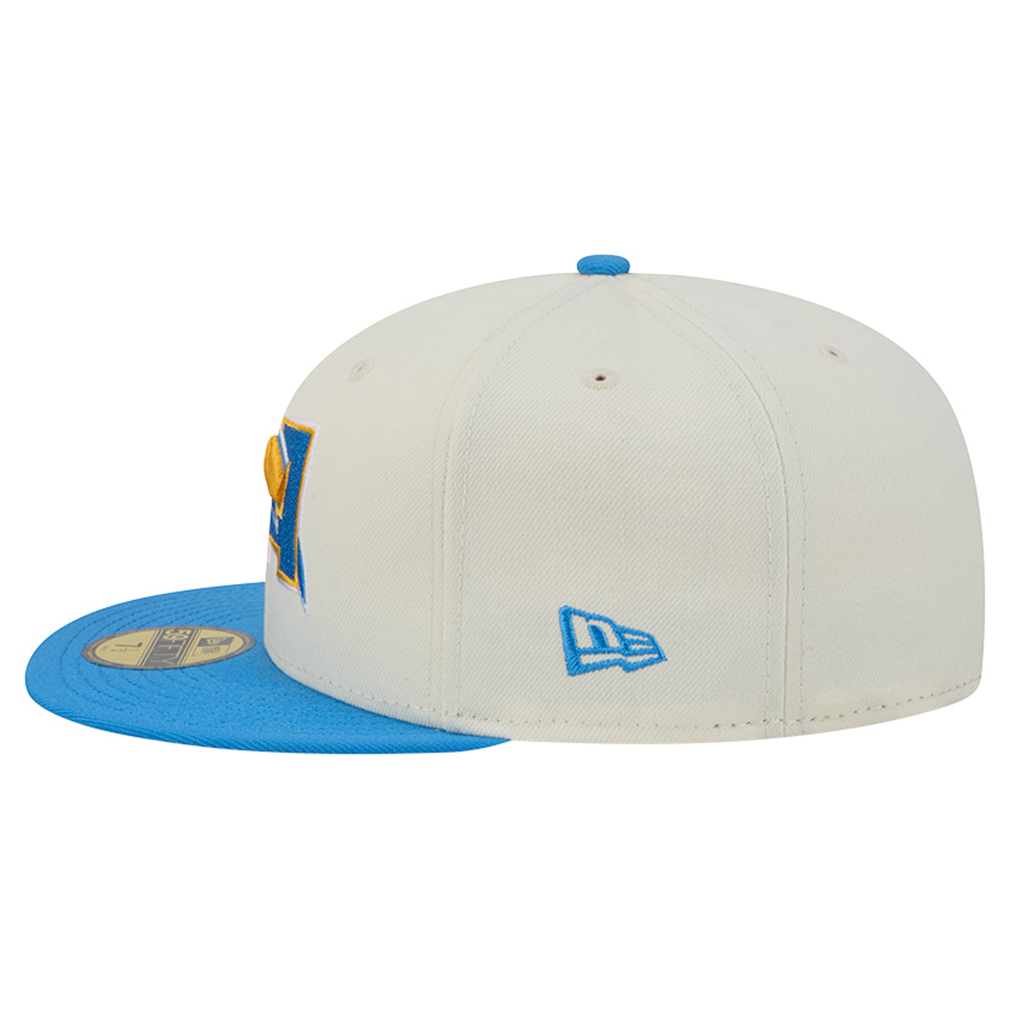Men's New Era Cream/Powder Blue Los Angeles Chargers Deceptor 59FIFTY Fitted Hat