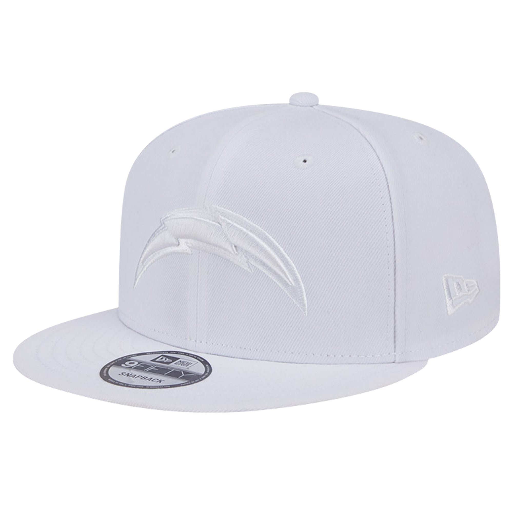 Casquette Snapback 9FIFTY Main Blanc sur Blanc des Chargers de Los Angeles New Era pour homme