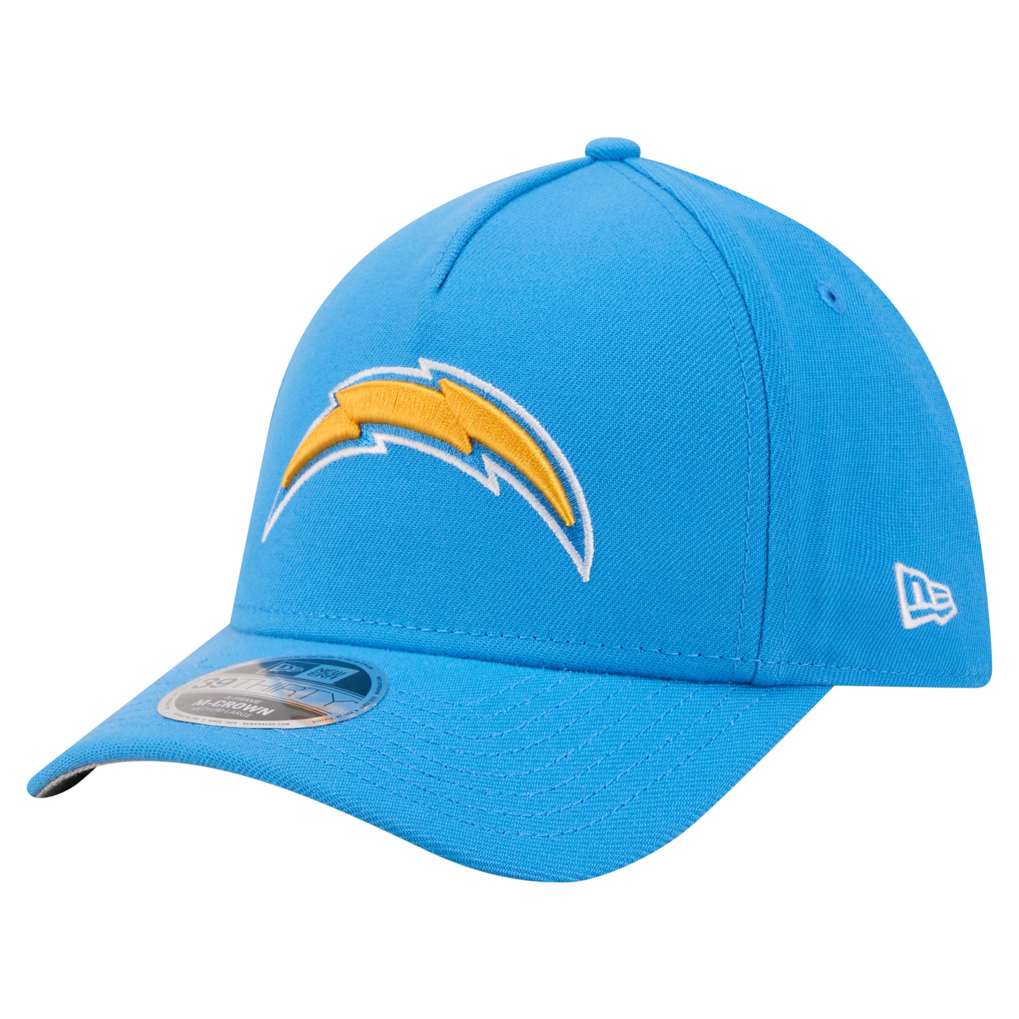 Casquette extensible New Era bleu poudré Los Angeles Chargers 39THIRTY M-Crown pour homme