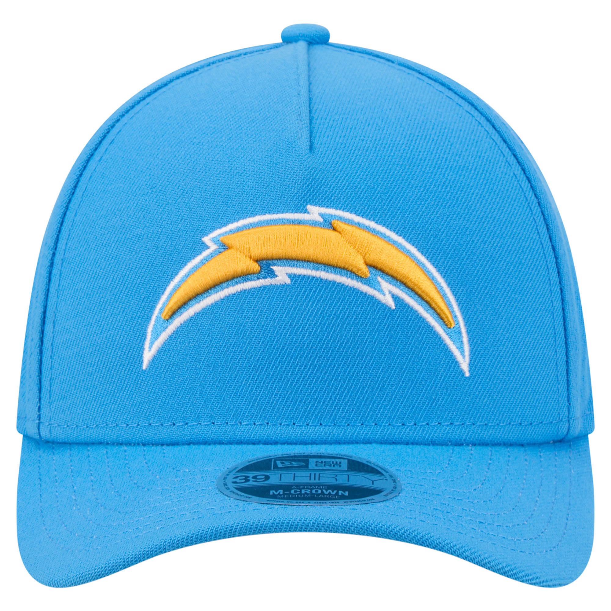 Casquette extensible New Era bleu poudré Los Angeles Chargers 39THIRTY M-Crown pour homme