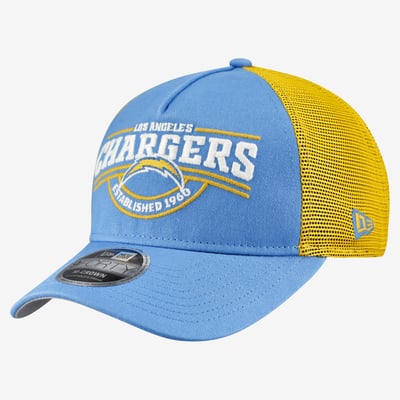 Los Angeles Chargers New Era 9FORTY A-Frame Adjustable Hat - Powder Blue
