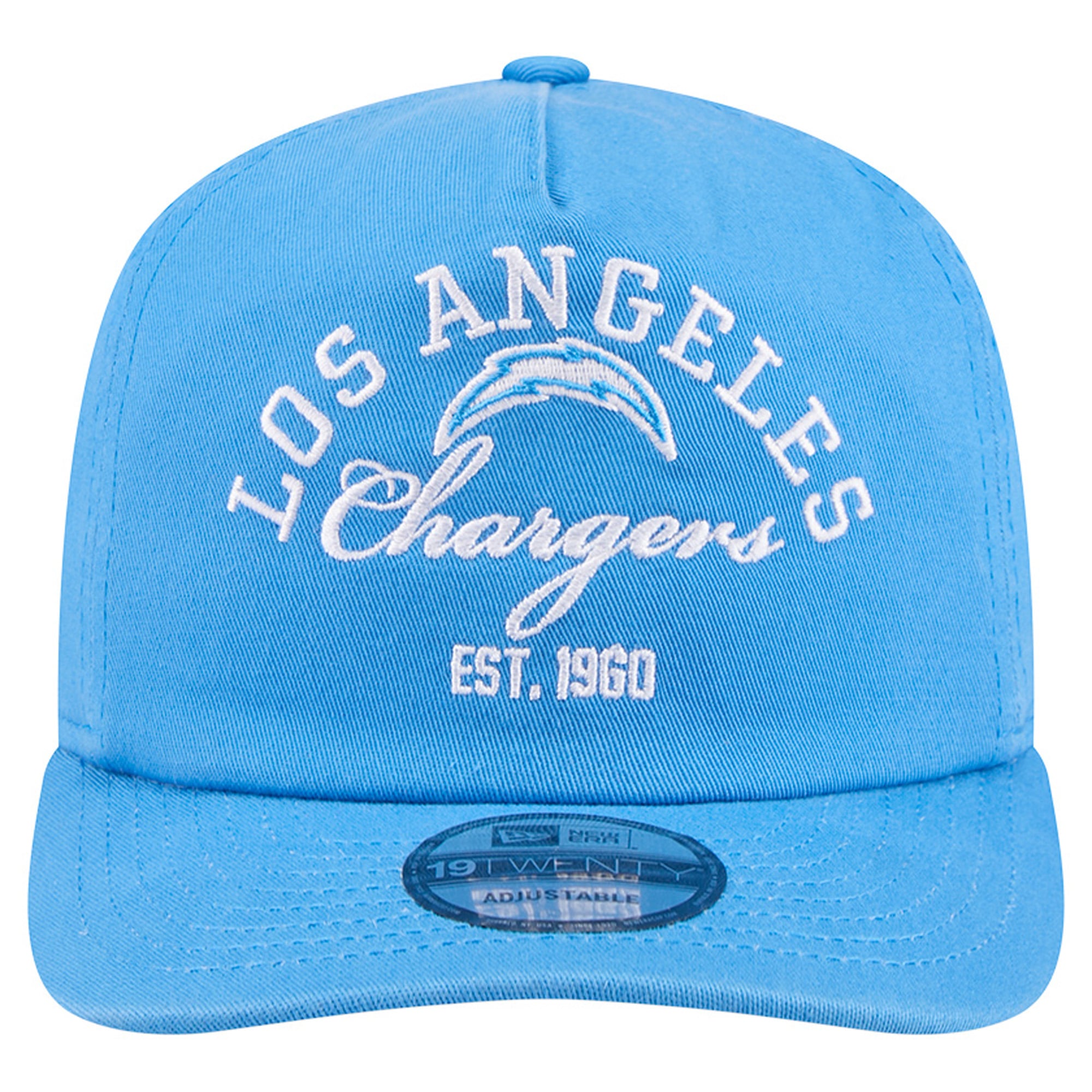 Casquette ajustable New Era bleu poudré Los Angeles Chargers Stacked 19TWENTY pour homme