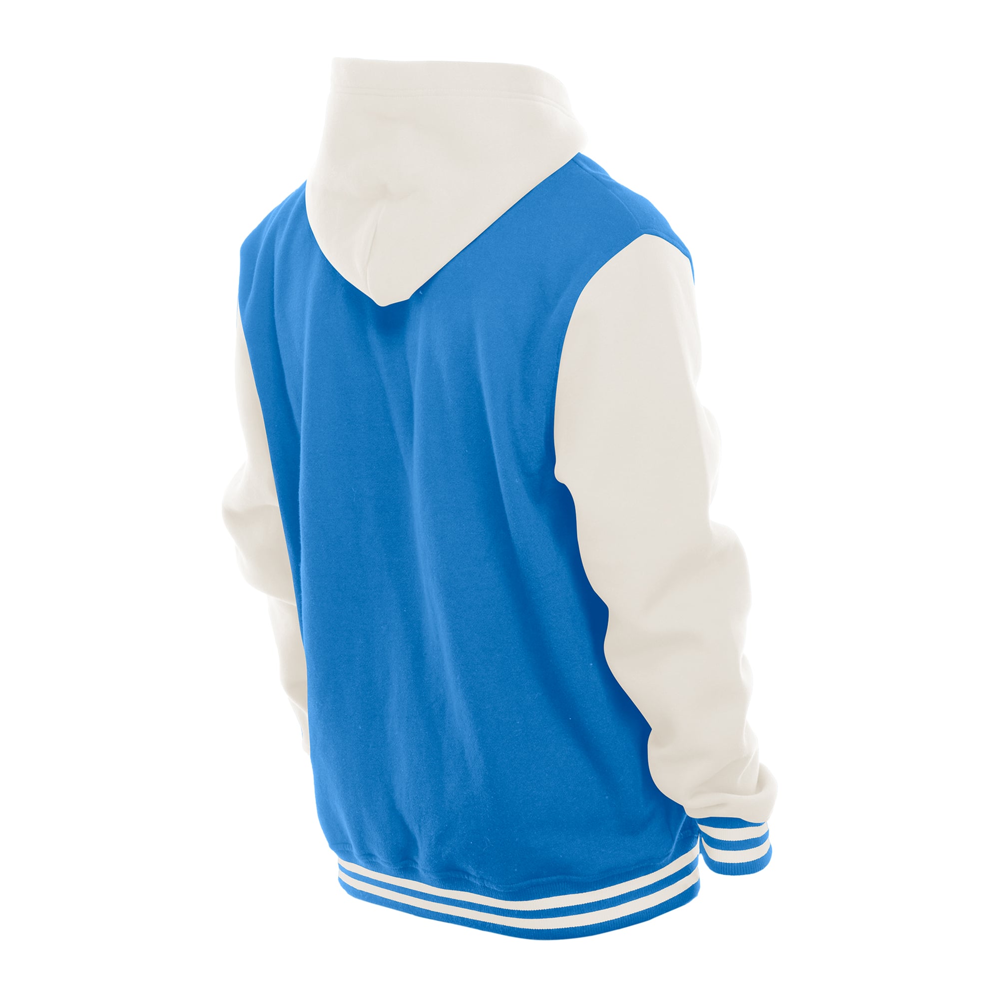 Men's New Era Powder Blue/Cream Los Angeles Chargers Full-Snap Fleece Hooded Jacket