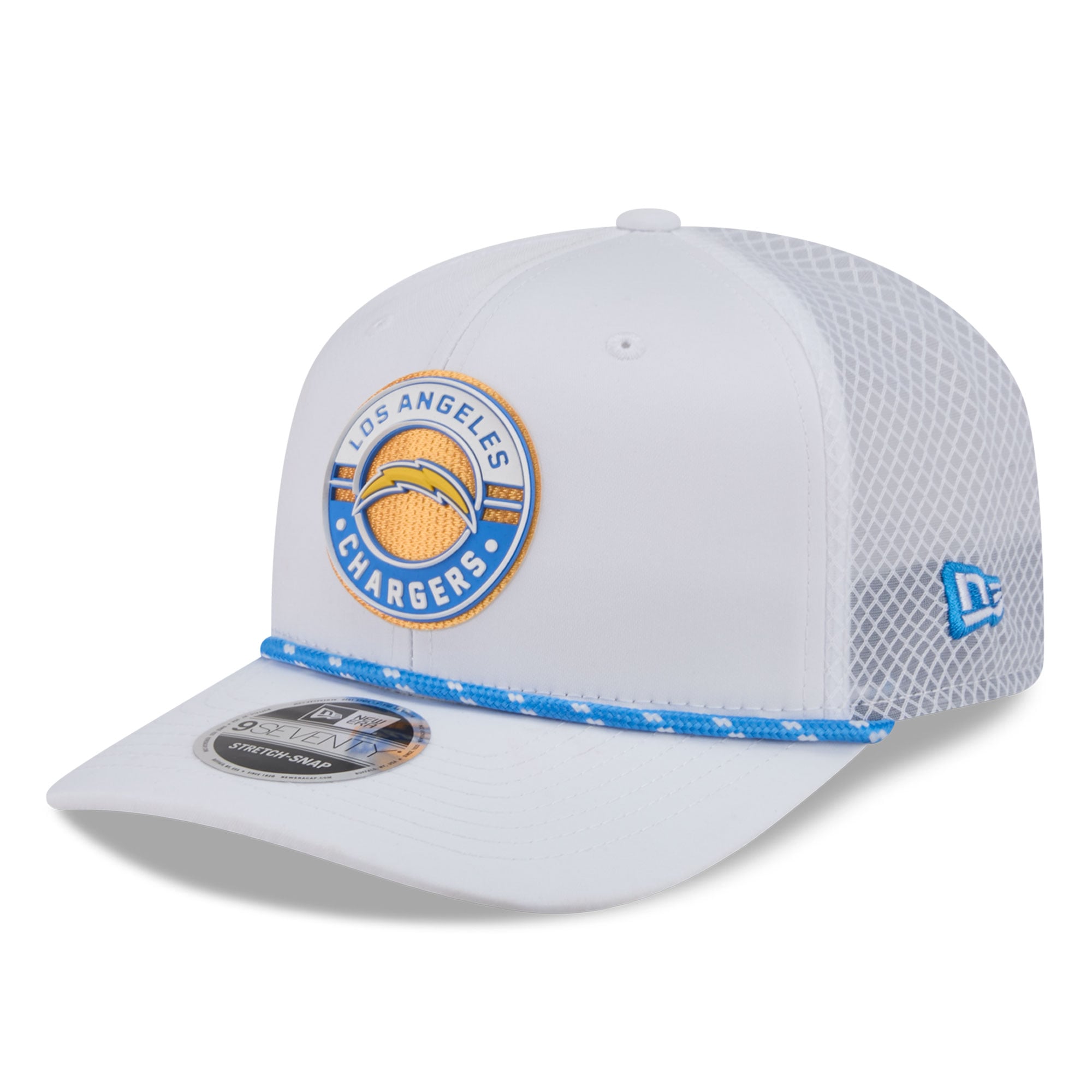 Casquette ajustable New Era blanche Los Angeles Chargers Game 9SEVENTY pour homme
