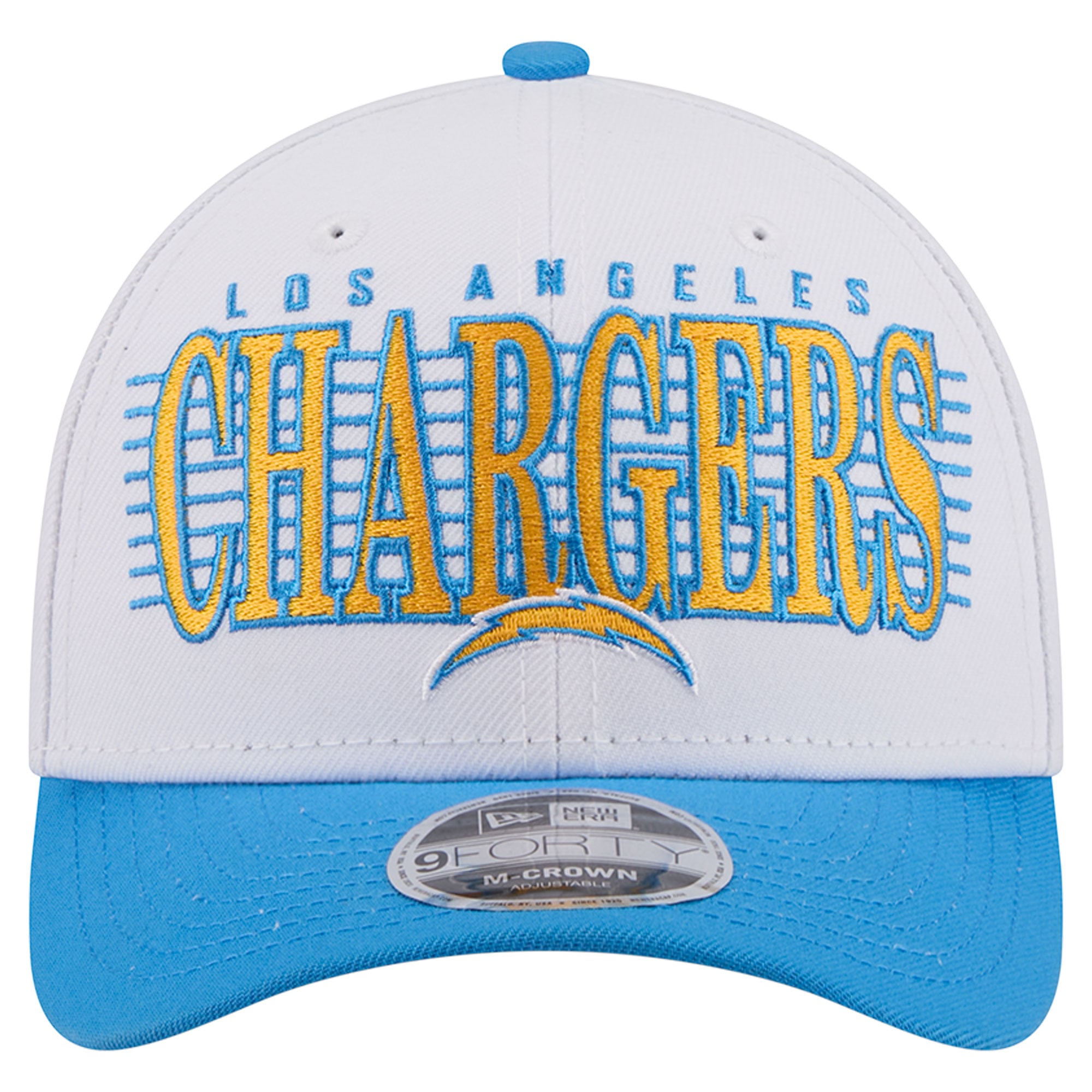 Men's New Era White/Powder Blue Los Angeles Chargers Loyal 9FORTY M-Crown Adjustable Hat