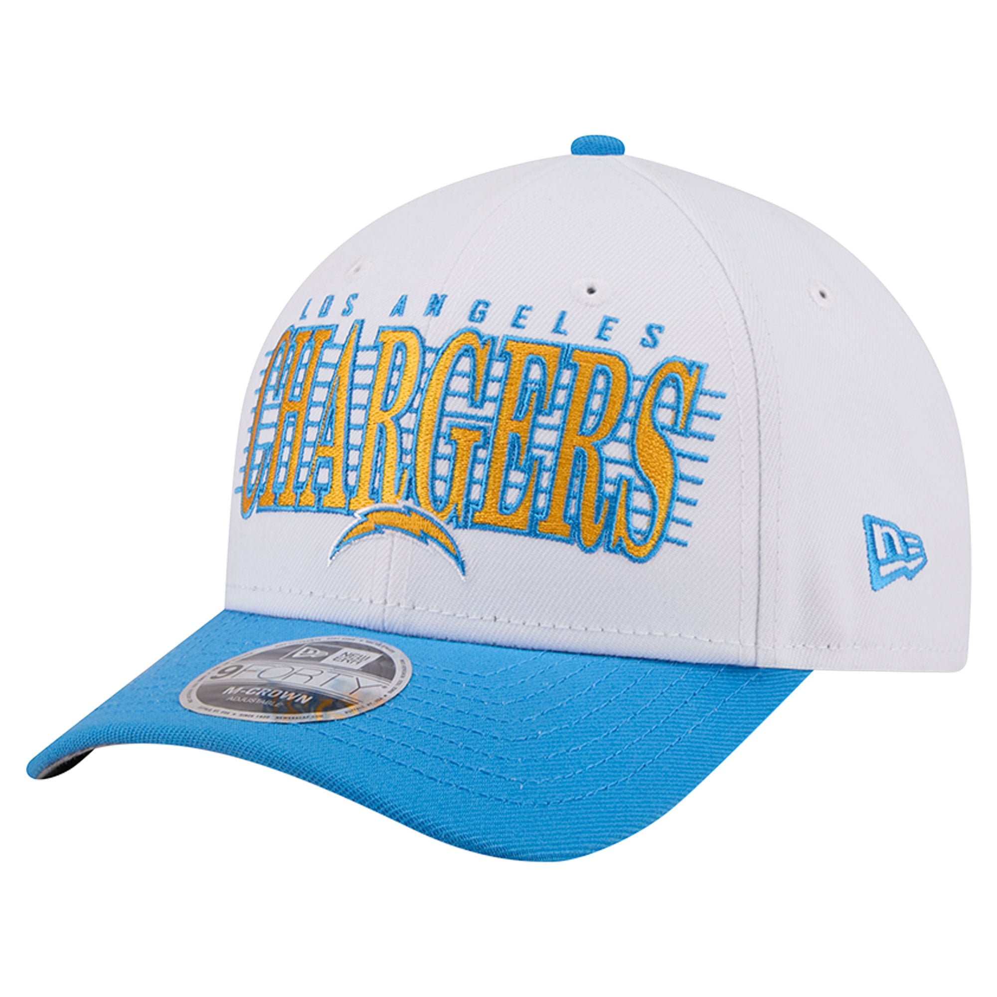 Men's New Era White/Powder Blue Los Angeles Chargers Loyal 9FORTY M-Crown Adjustable Hat