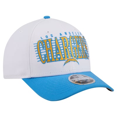 Los Angeles Chargers New Era Loyal 9FORTY M-Crown Adjustable Hat - White/Powder Blue
