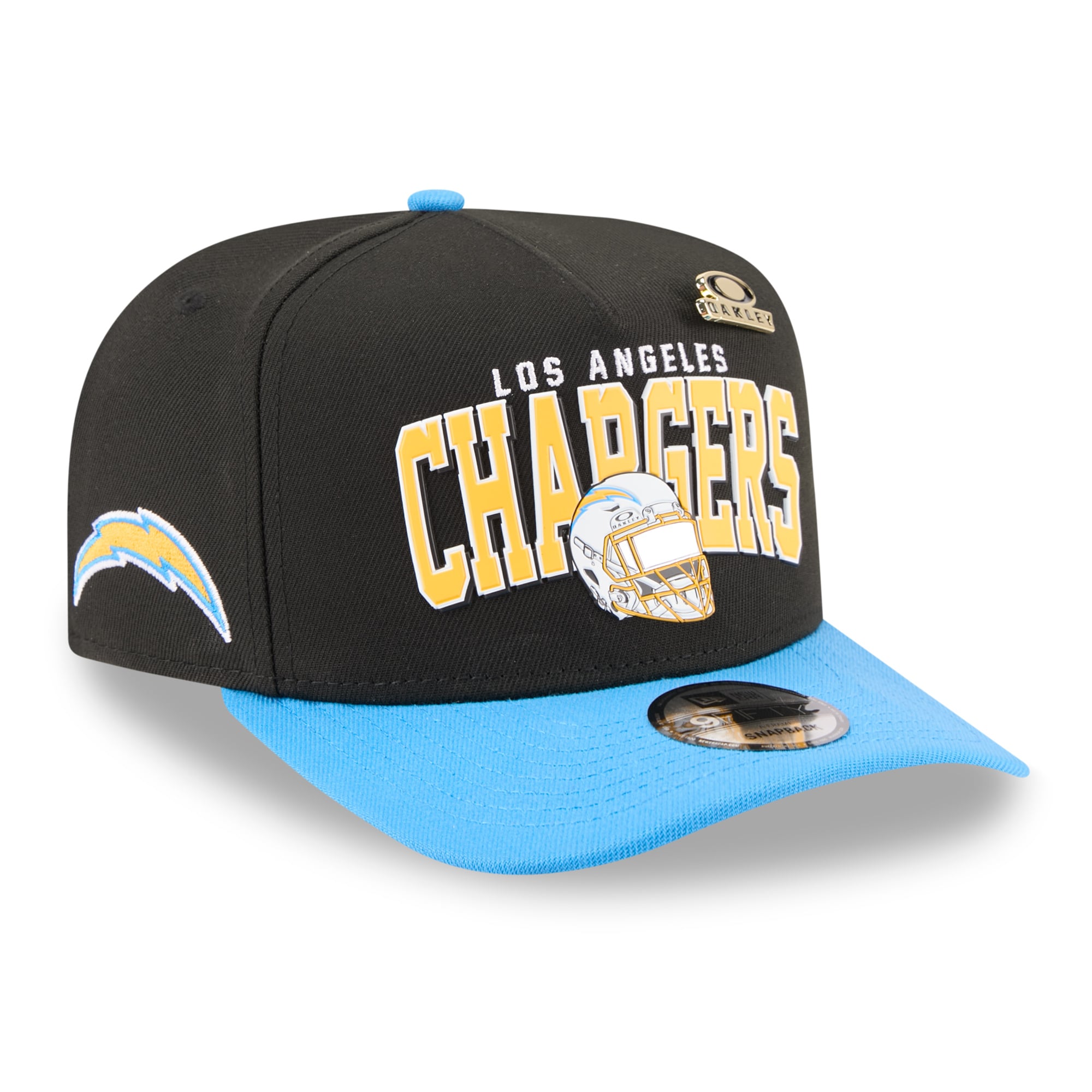 Casquette snapback New Era x Oakley noire Los Angeles Chargers 9FIFTY A-Frame pour homme
