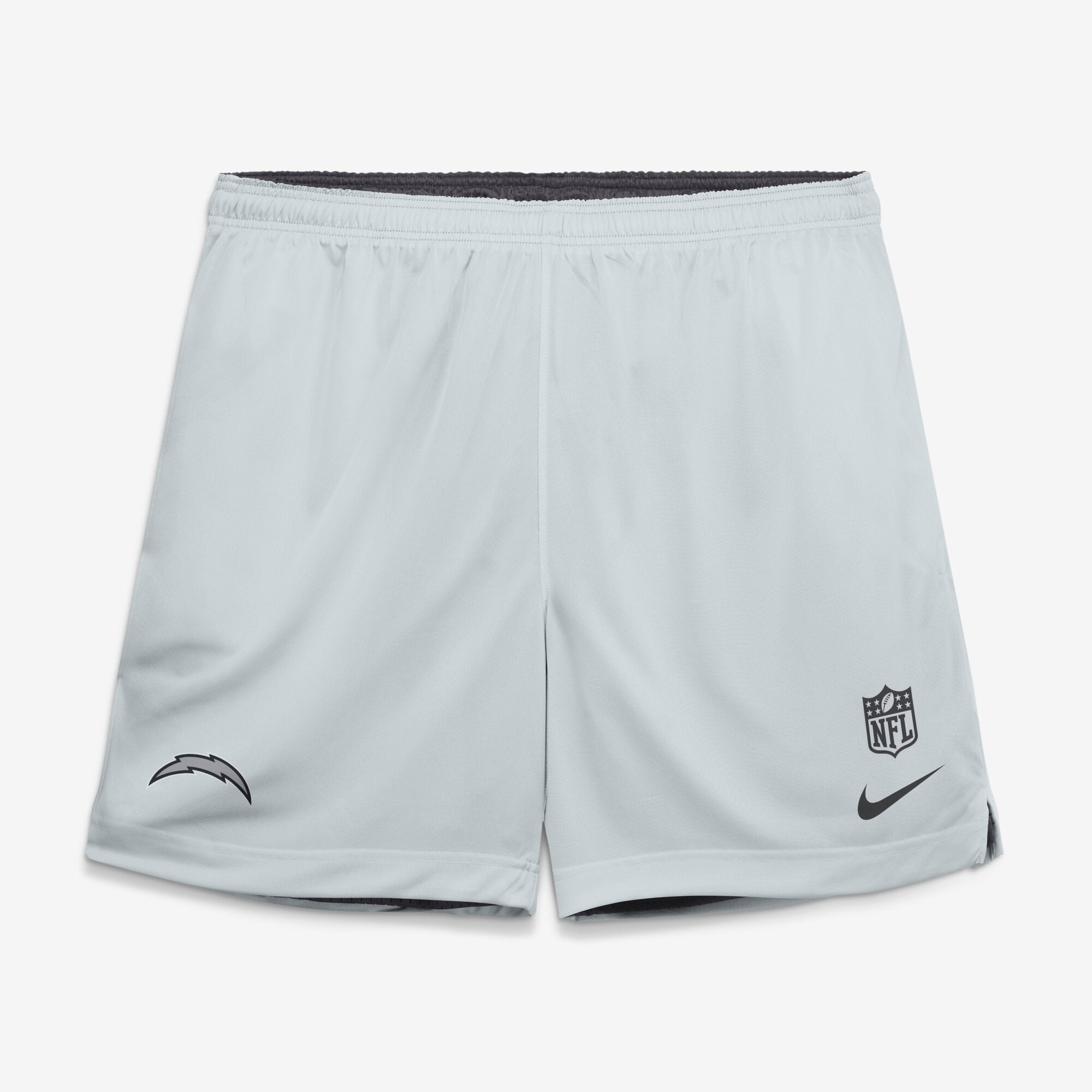 Short réversible Nike Dri-FIT Sideline Standard Issue pour homme, couleur anthracite/platine, Los Angeles Chargers
