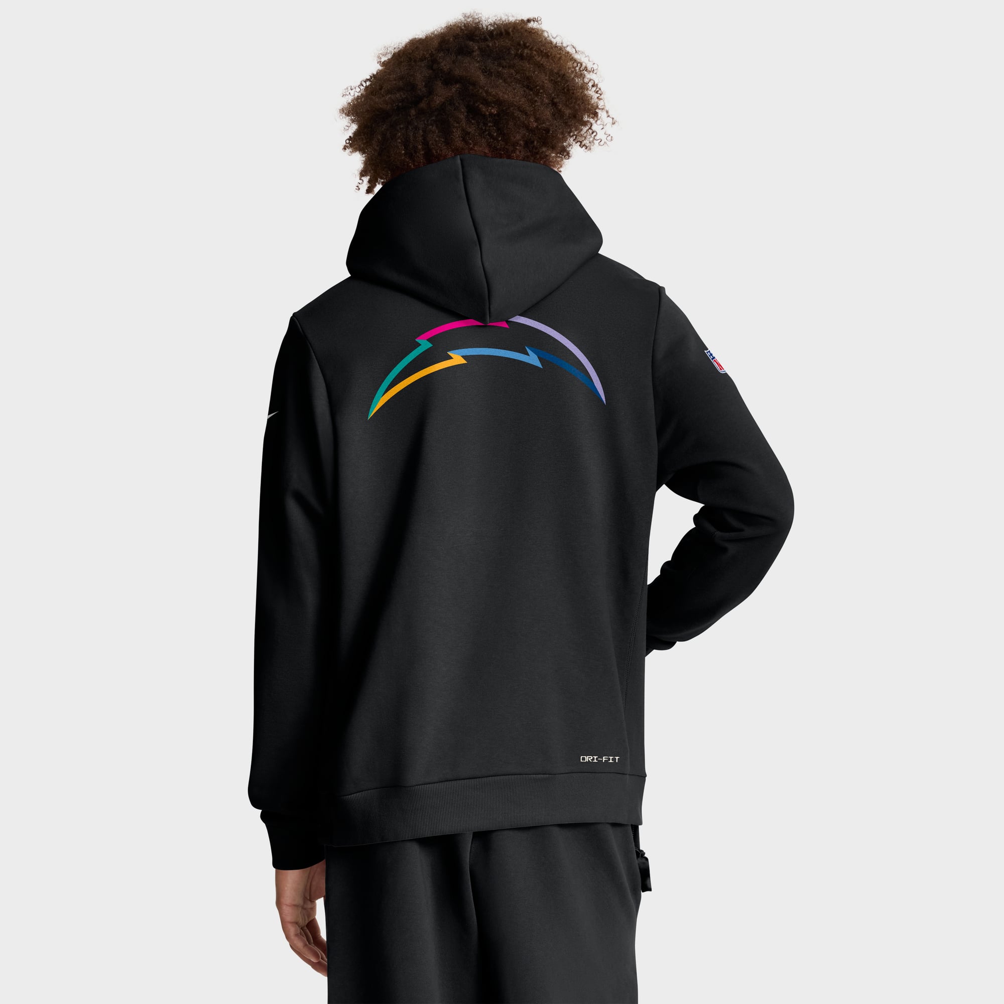 Sweat à capuche Nike noir Los Angeles Chargers NFL Crucial Catch 2025 pour homme, édition Standard Issue Dri-FIT