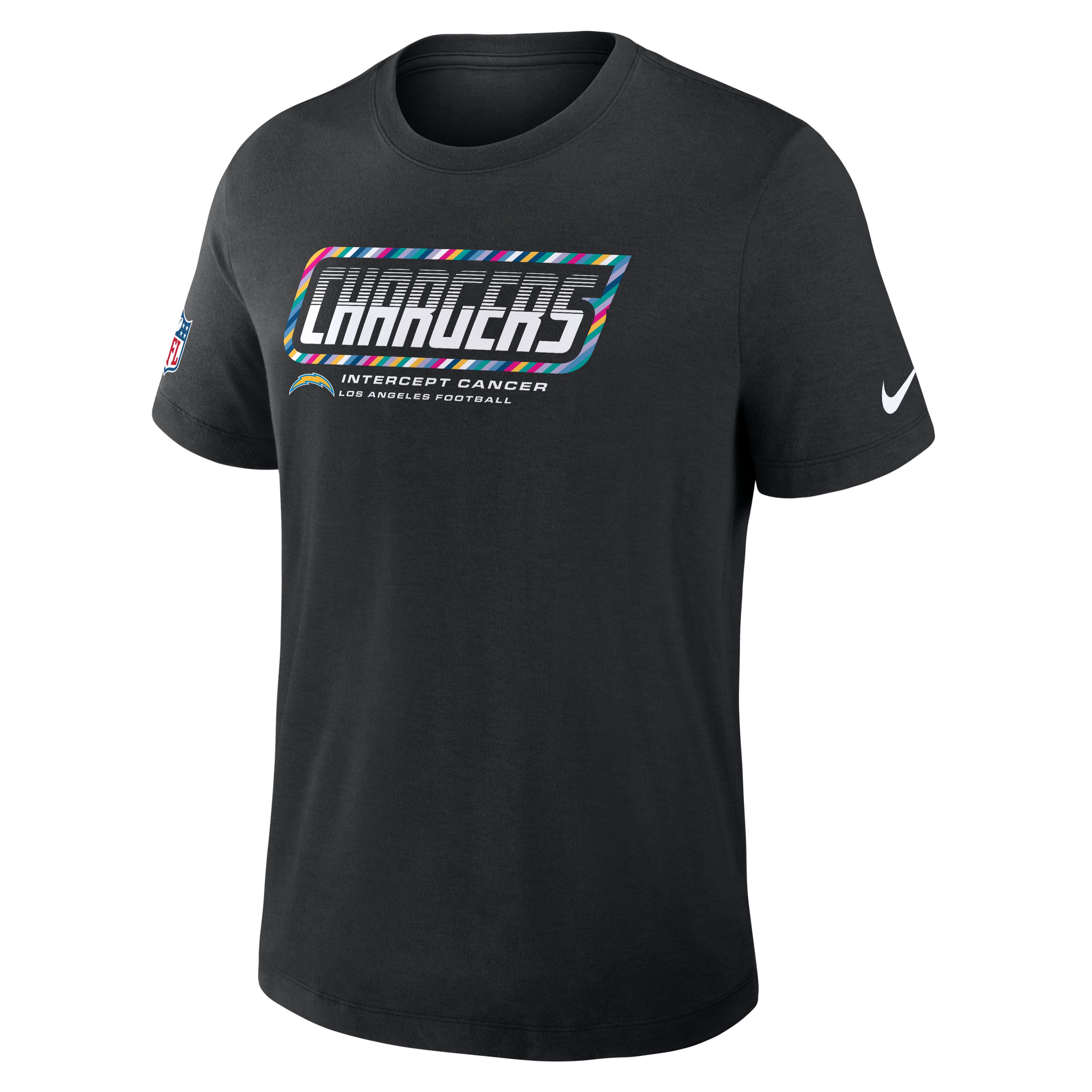 T-shirt Nike noir pour homme Los Angeles Chargers 2026 NFL Crucial Catch Tri-Blend Dri-FIT
