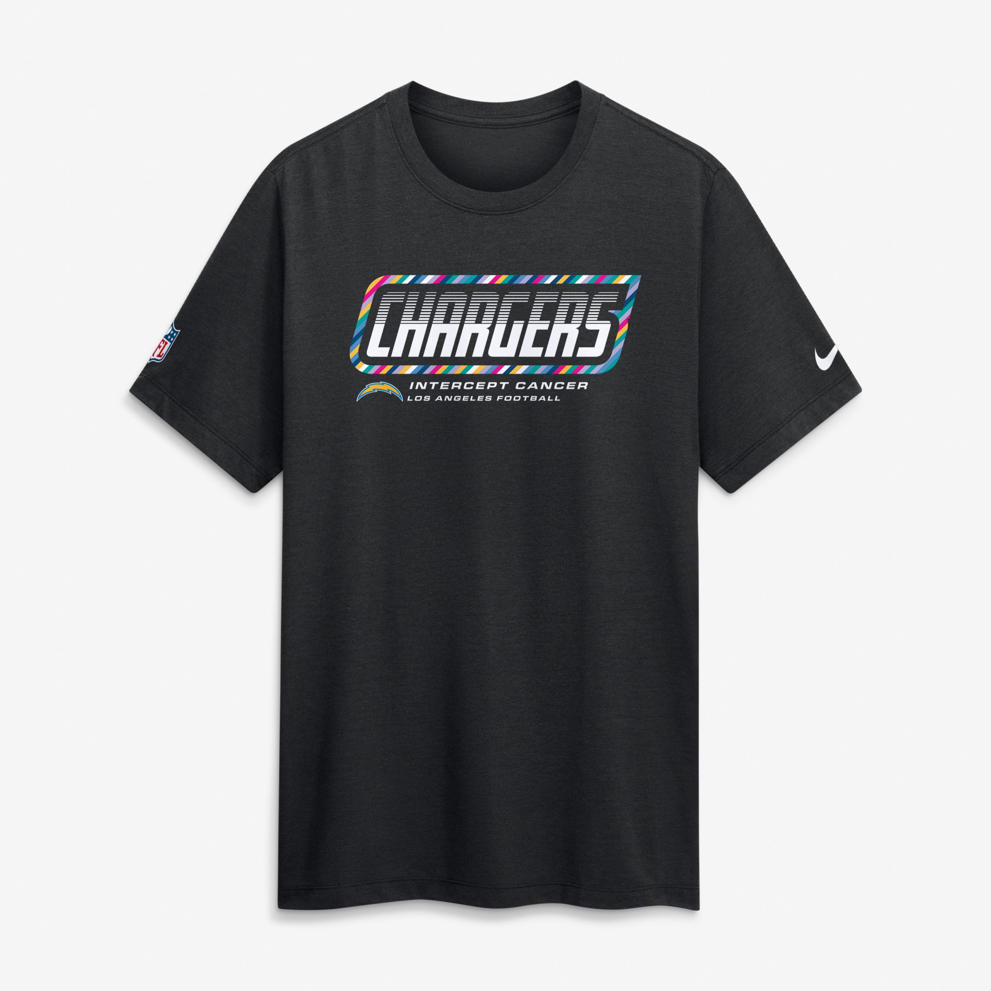 T-shirt Nike noir pour homme Los Angeles Chargers 2026 NFL Crucial Catch Tri-Blend Dri-FIT