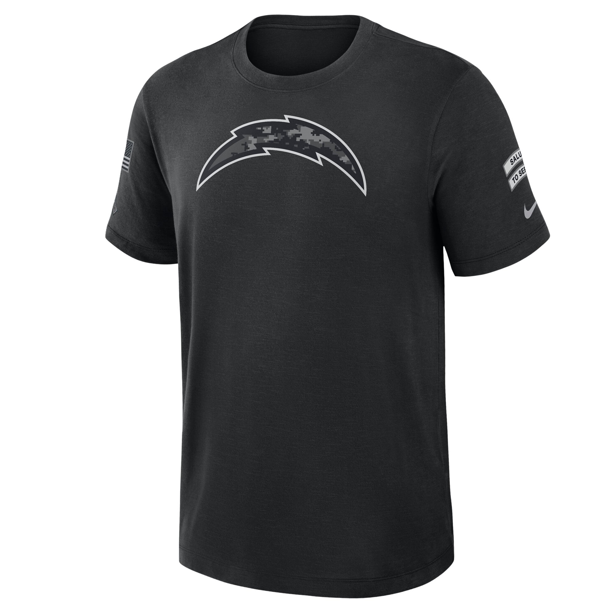 T-shirt Nike noir pour homme Los Angeles Chargers 2026 Salute to Service