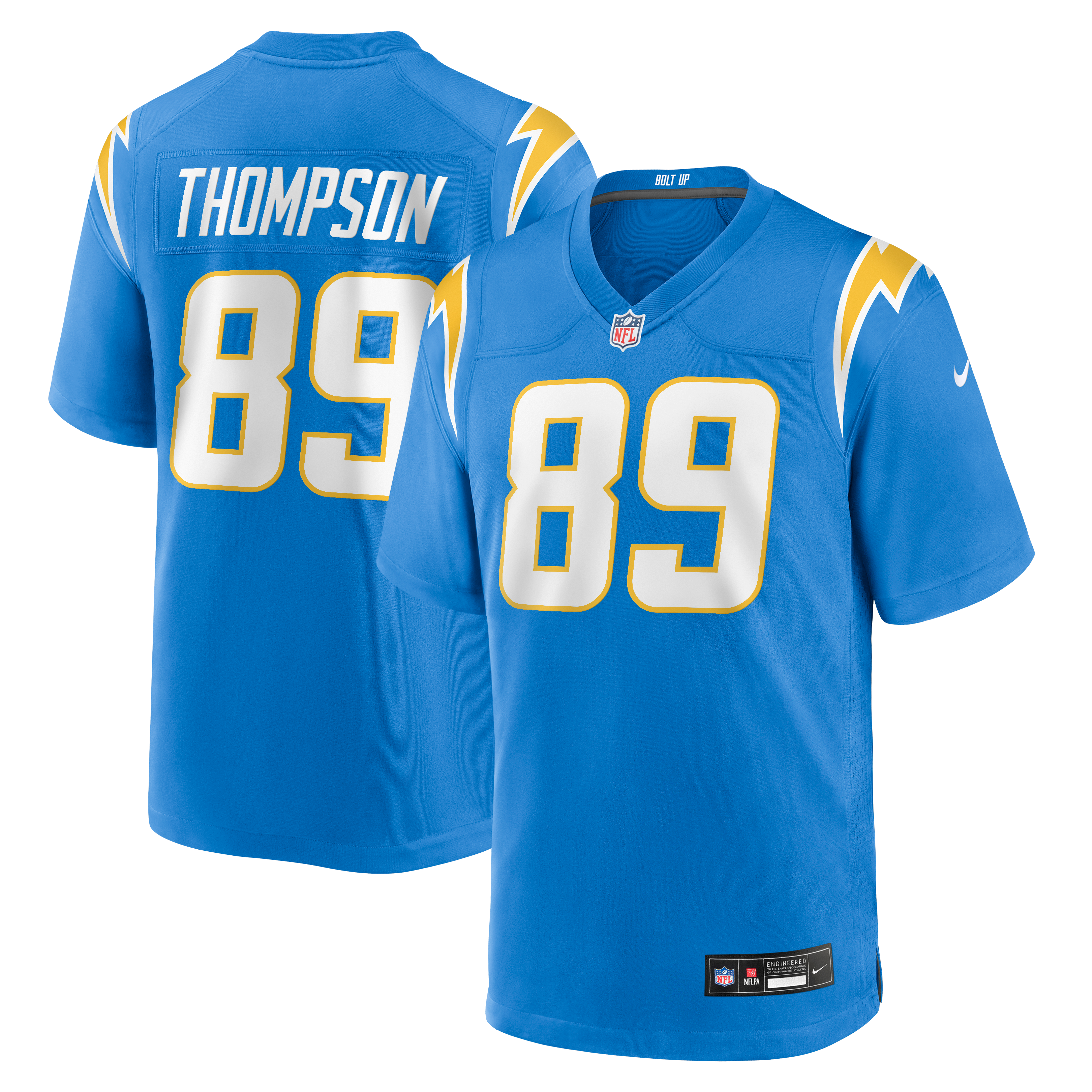 Men's Nike Brenen Thompson Powder Blue Los Angeles Chargers Team Game Jersey