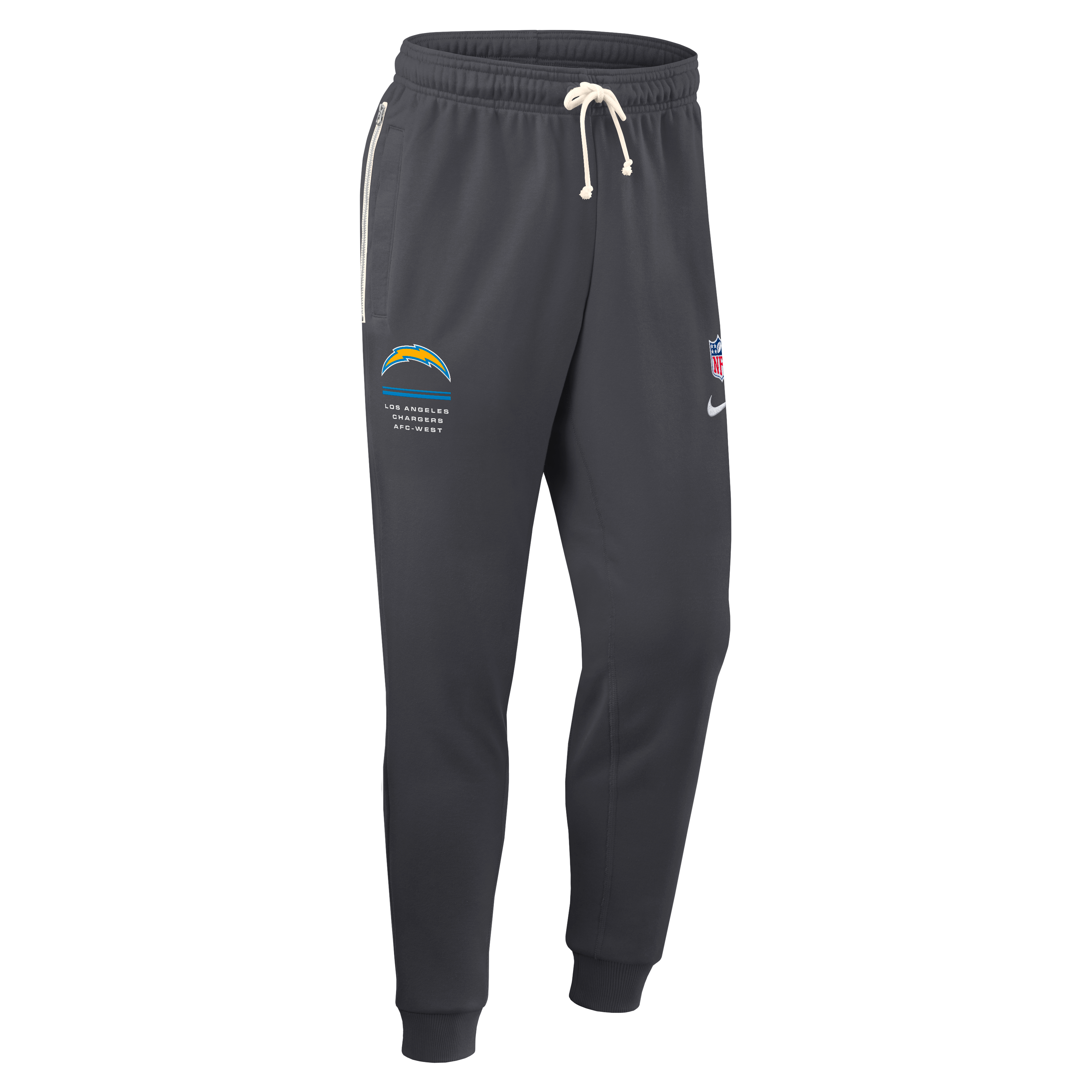 Men's Nike Charcoal Los Angeles Chargers Sideline Standard Issue Touchback Kick Dri-FIT Taper Pants