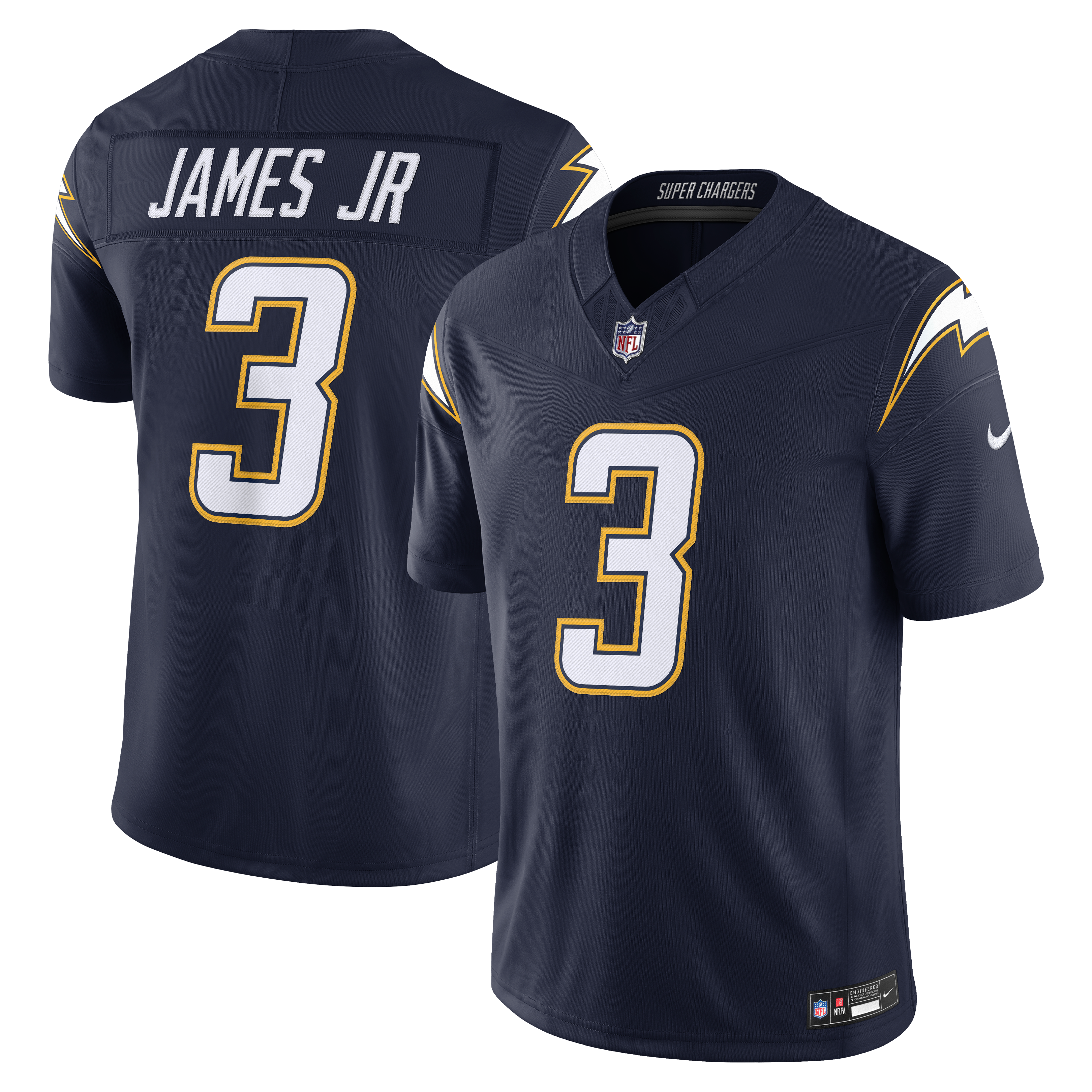 Maillot Nike Derwin James Jr. bleu marine Los Angeles Chargers Alternate Super Vapor F.U.S.E. Stitched Limited pour homme