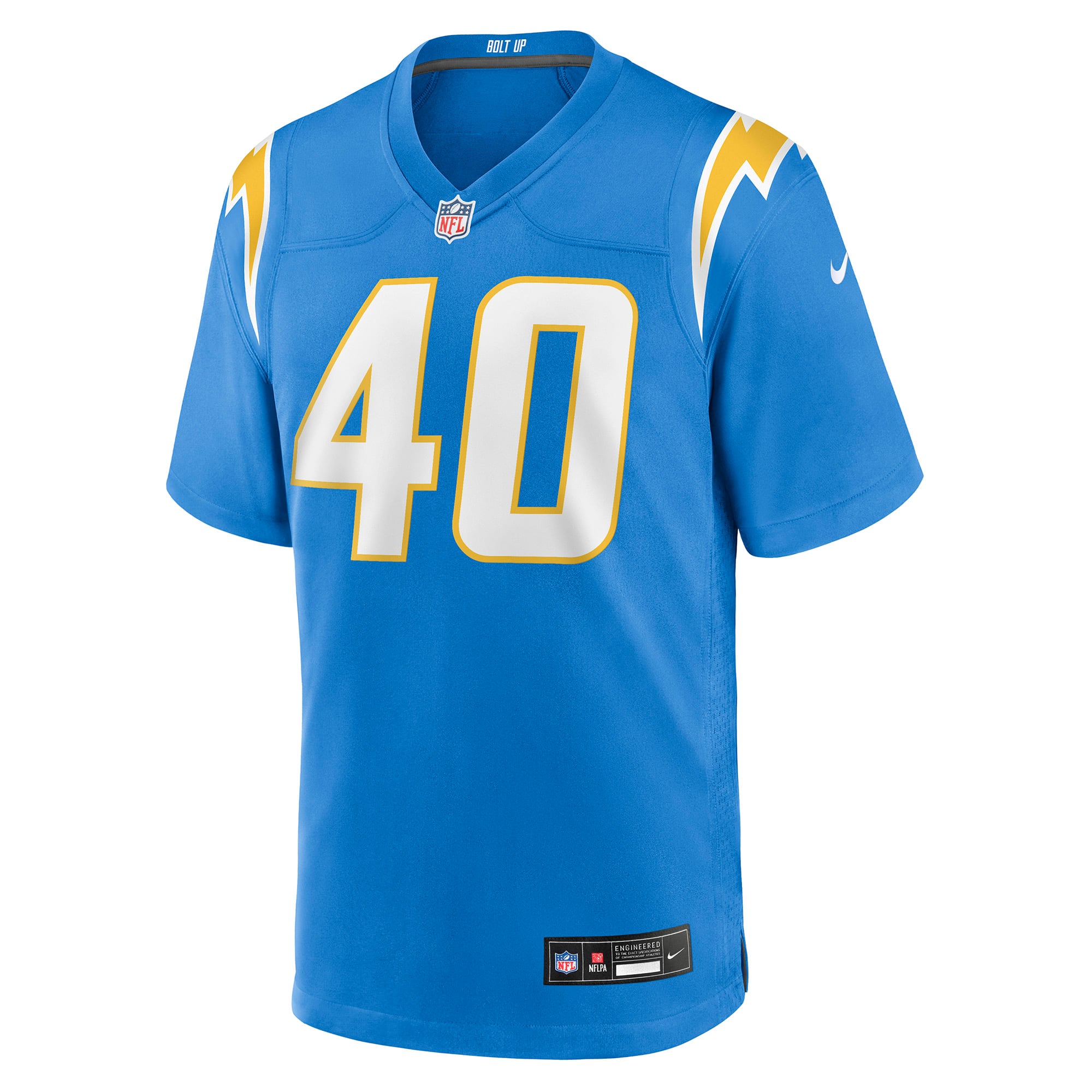 Maillot de match Nike Hayden Rucci bleu poudré des Chargers Los Angeles pour homme
