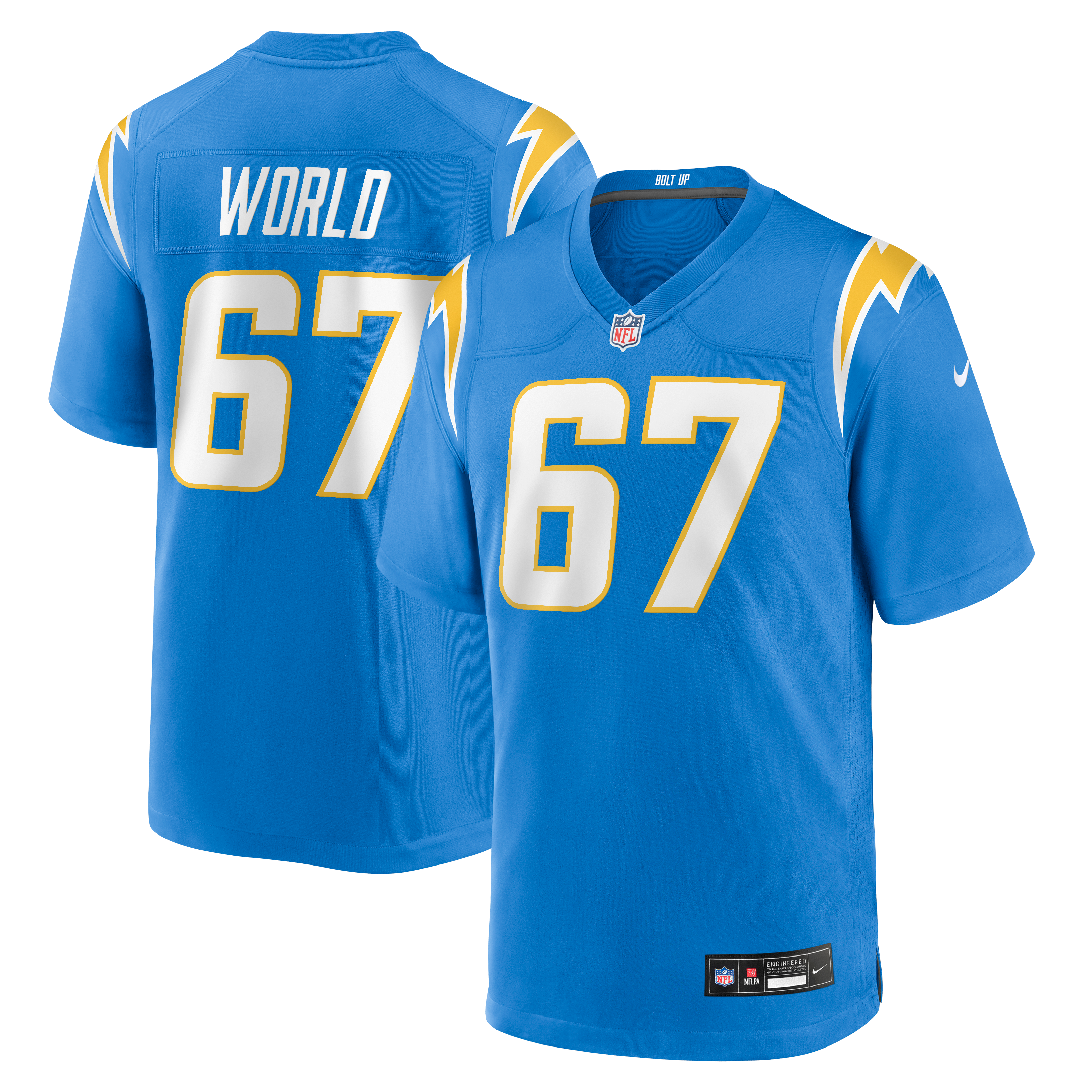 Men's Nike Isaiah World Powder Blue Los Angeles Chargers Team Game Jersey