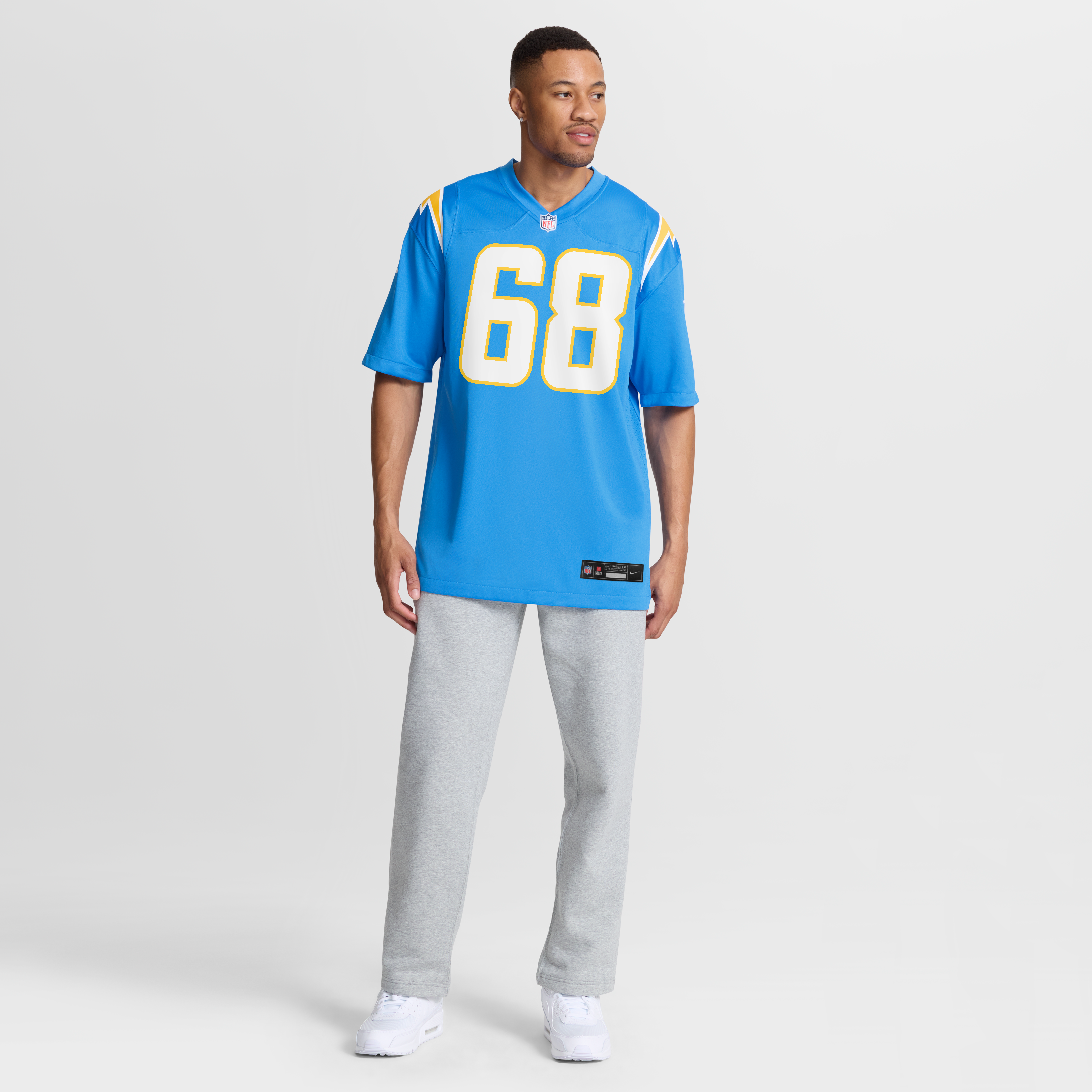 Men's Nike Josh Kaltenberger Powder Blue Los Angeles Chargers Team Game Jersey