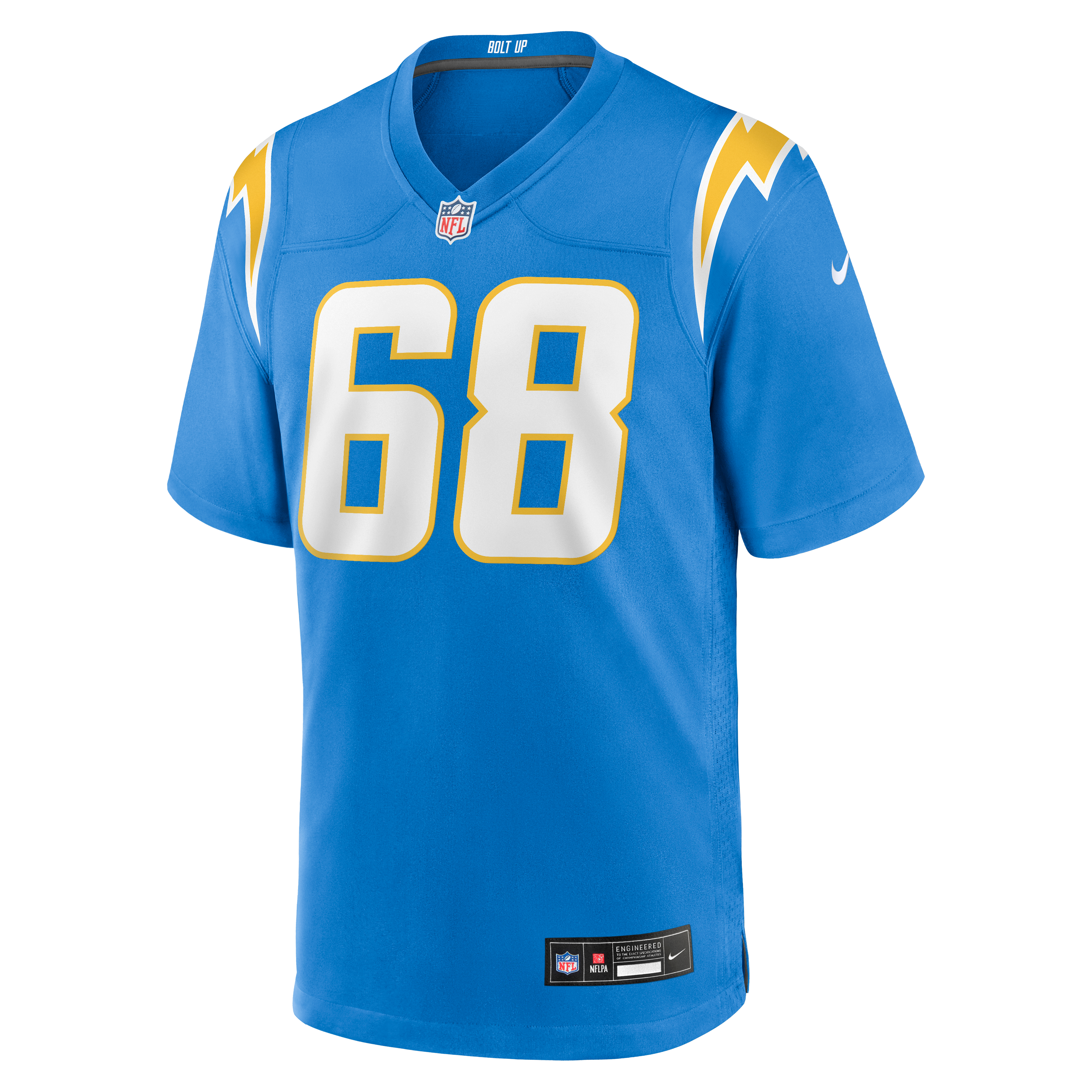 Men's Nike Josh Kaltenberger Powder Blue Los Angeles Chargers Team Game Jersey