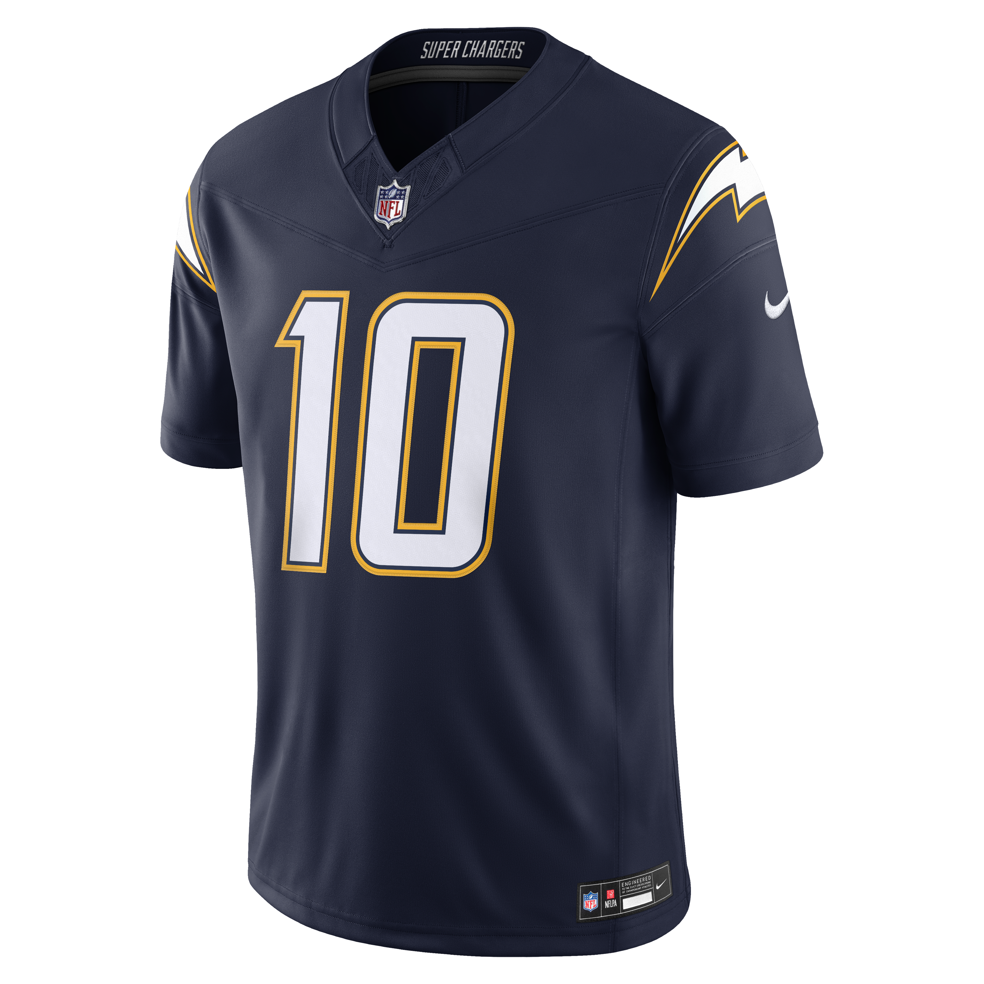 Men's Nike Justin Herbert Powder Blue Los Angeles Chargers Team Vapor F.U.S.E. Stitched Limited Jersey