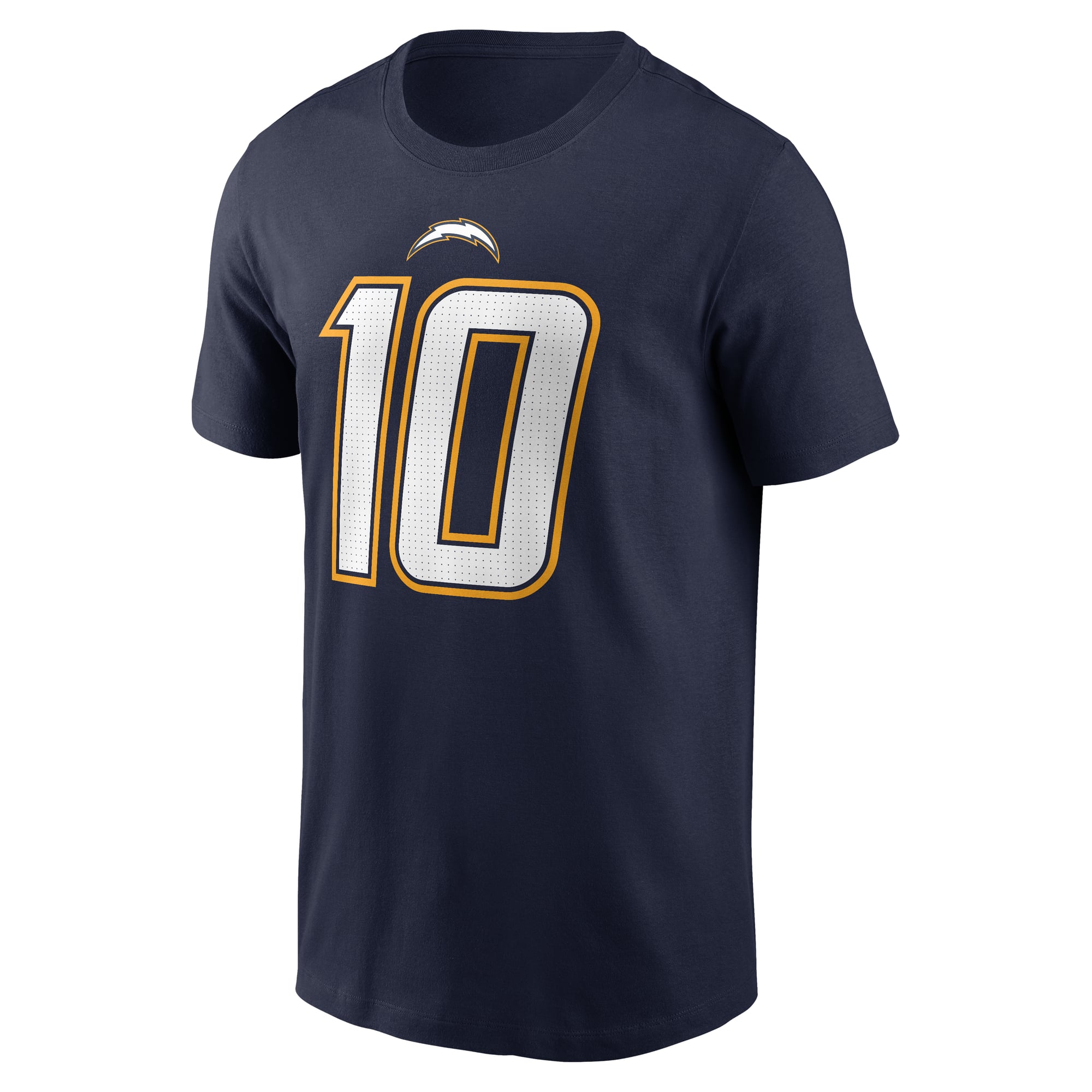 Men's Nike Justin Herbert Navy Los Angeles Chargers Name & Number T-Shirt