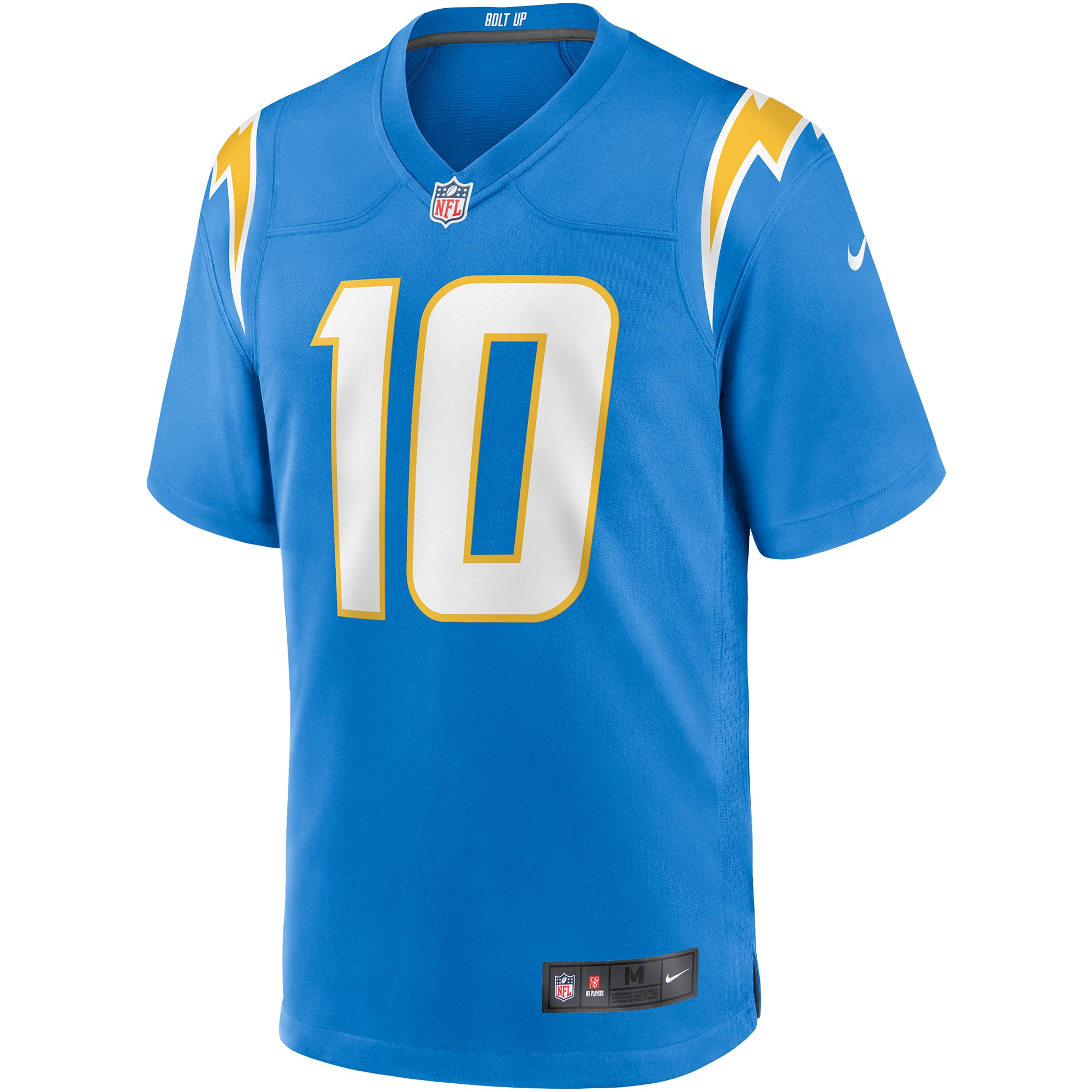 Maillot de match Nike Justin Herbert bleu poudré des Chargers Los Angeles pour homme
