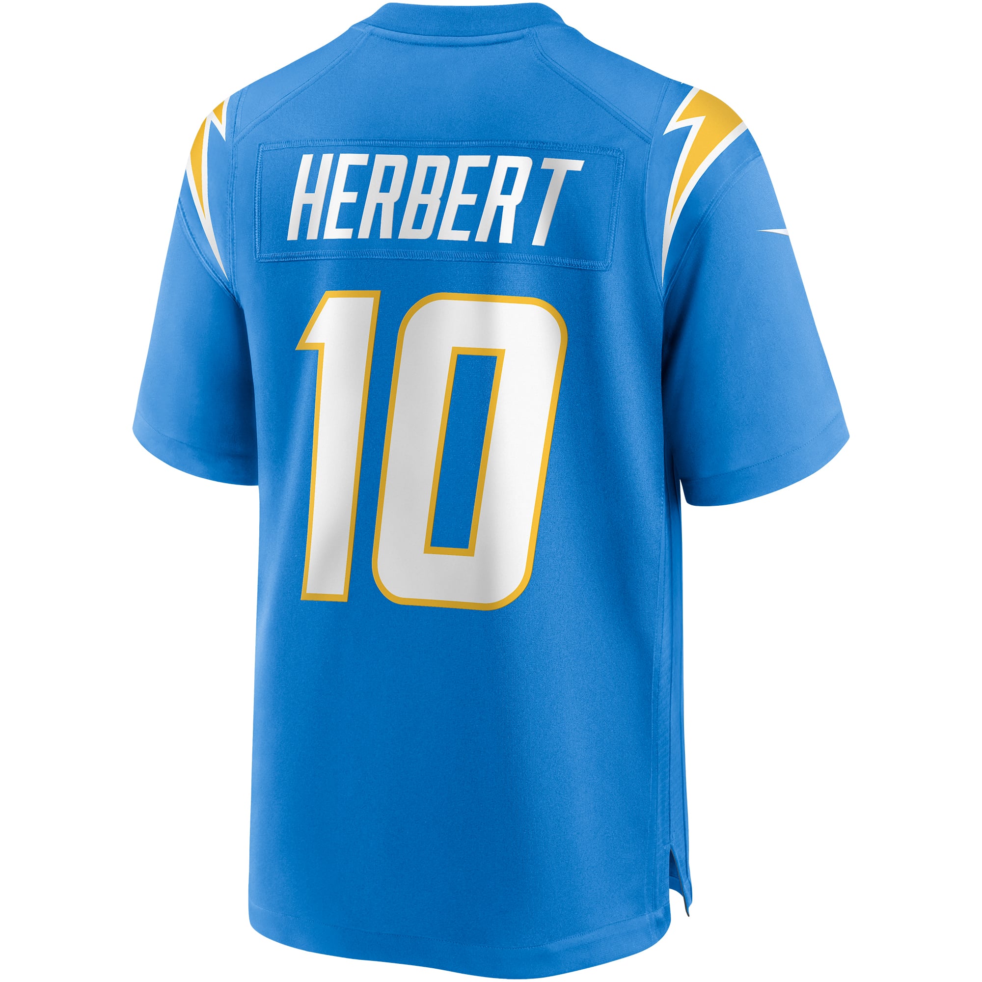 Maillot de match Nike Justin Herbert bleu poudré des Chargers Los Angeles pour homme