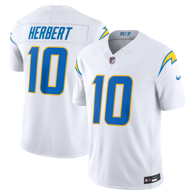Justin Herbert Los Angeles Chargers Nike Alternate Vapor F.U.S.E. Stitched Limited Jersey - White