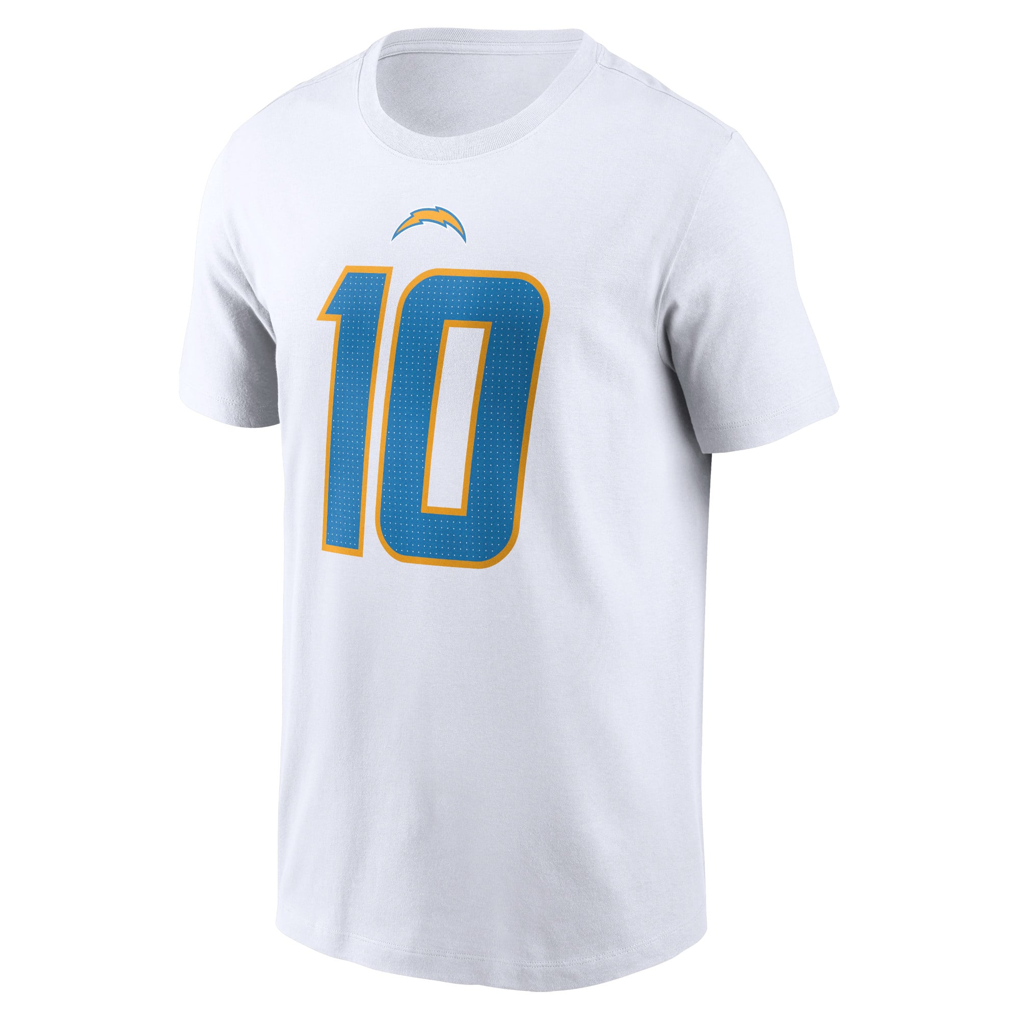 Men's Nike Justin Herbert White Los Angeles Chargers Name & Number T-Shirt